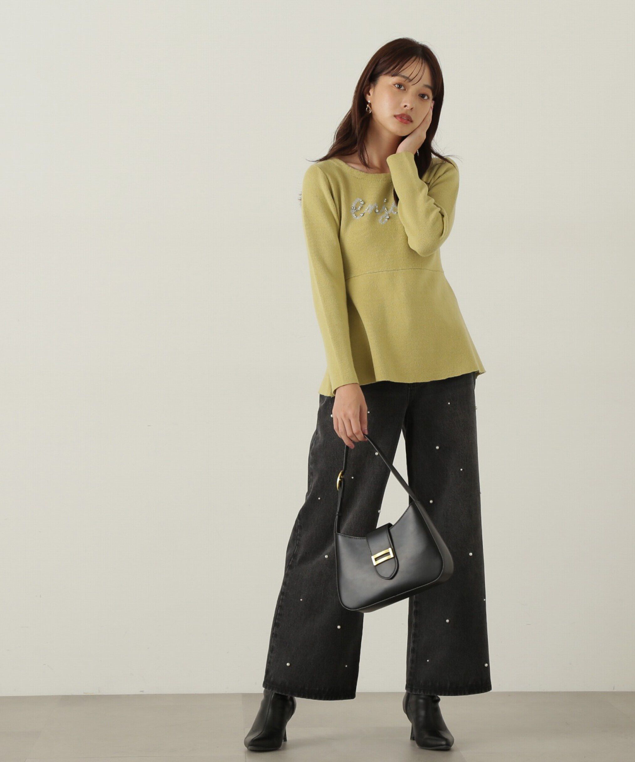 PROPORTION BODY DRESSING「ロゴペプラムニット」|ニット・セーター|