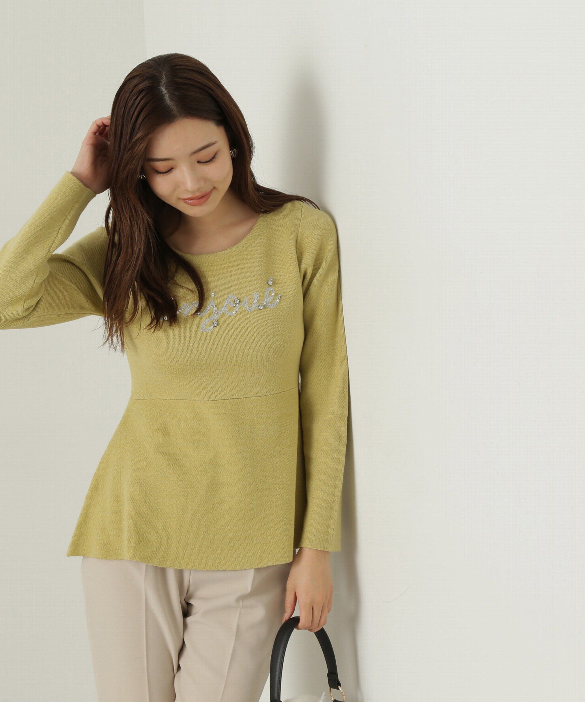 PROPORTION BODY DRESSING「ロゴペプラムニット」|ニット・セーター|