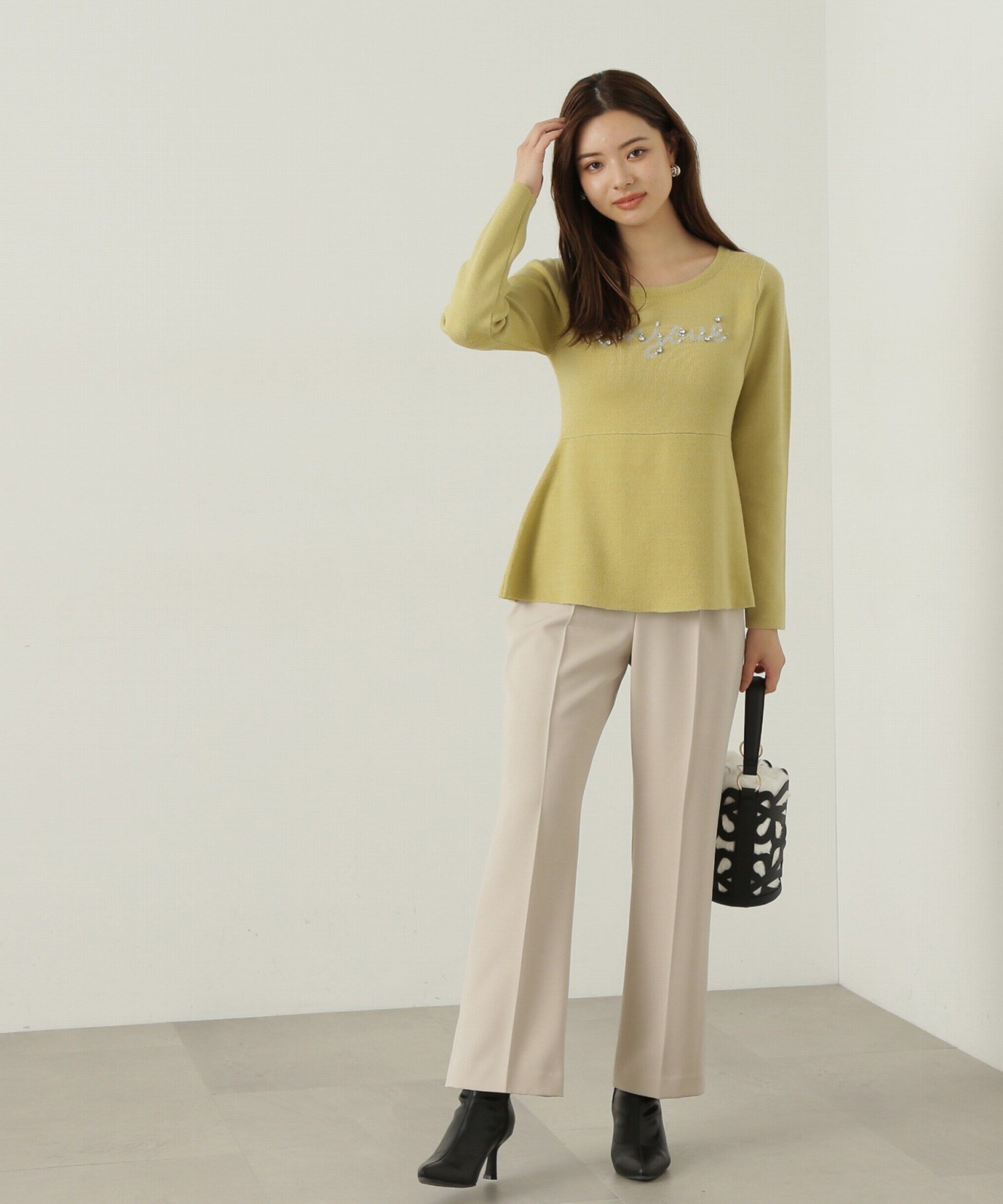 PROPORTION BODY DRESSING「ロゴペプラムニット」|ニット・セーター|