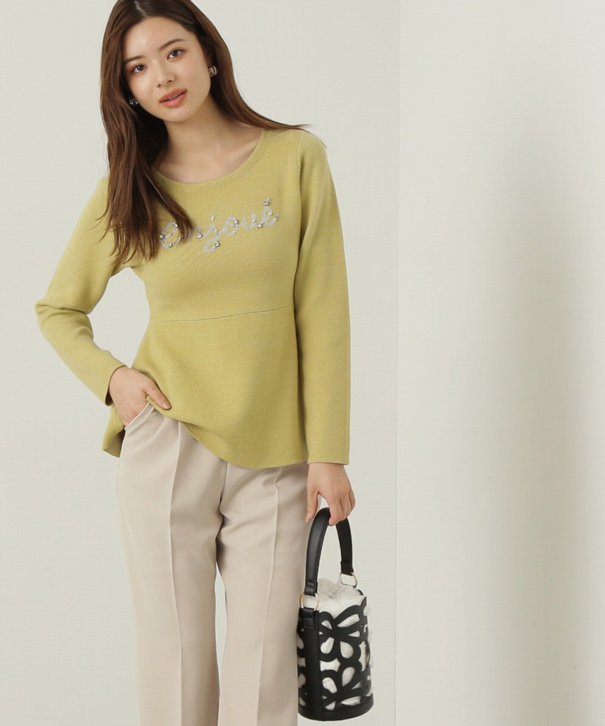 PROPORTION BODY DRESSING「ロゴペプラムニット」|ニット・セーター|