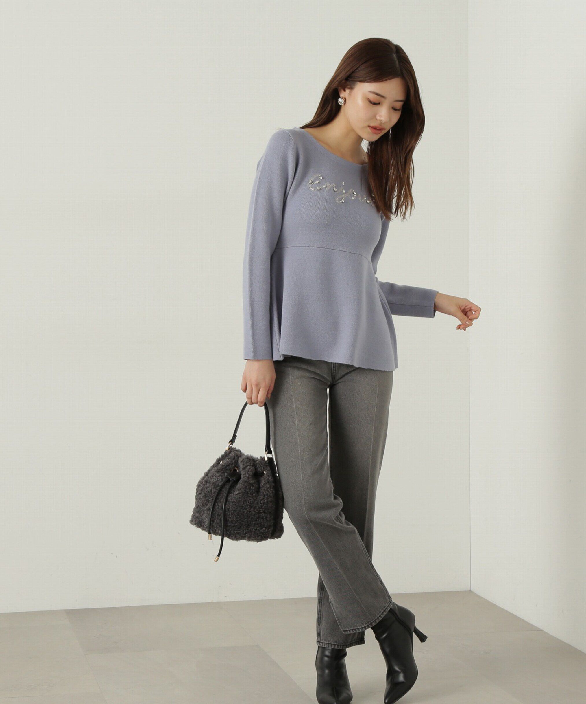 PROPORTION BODY DRESSING「ロゴペプラムニット」|ニット・セーター|