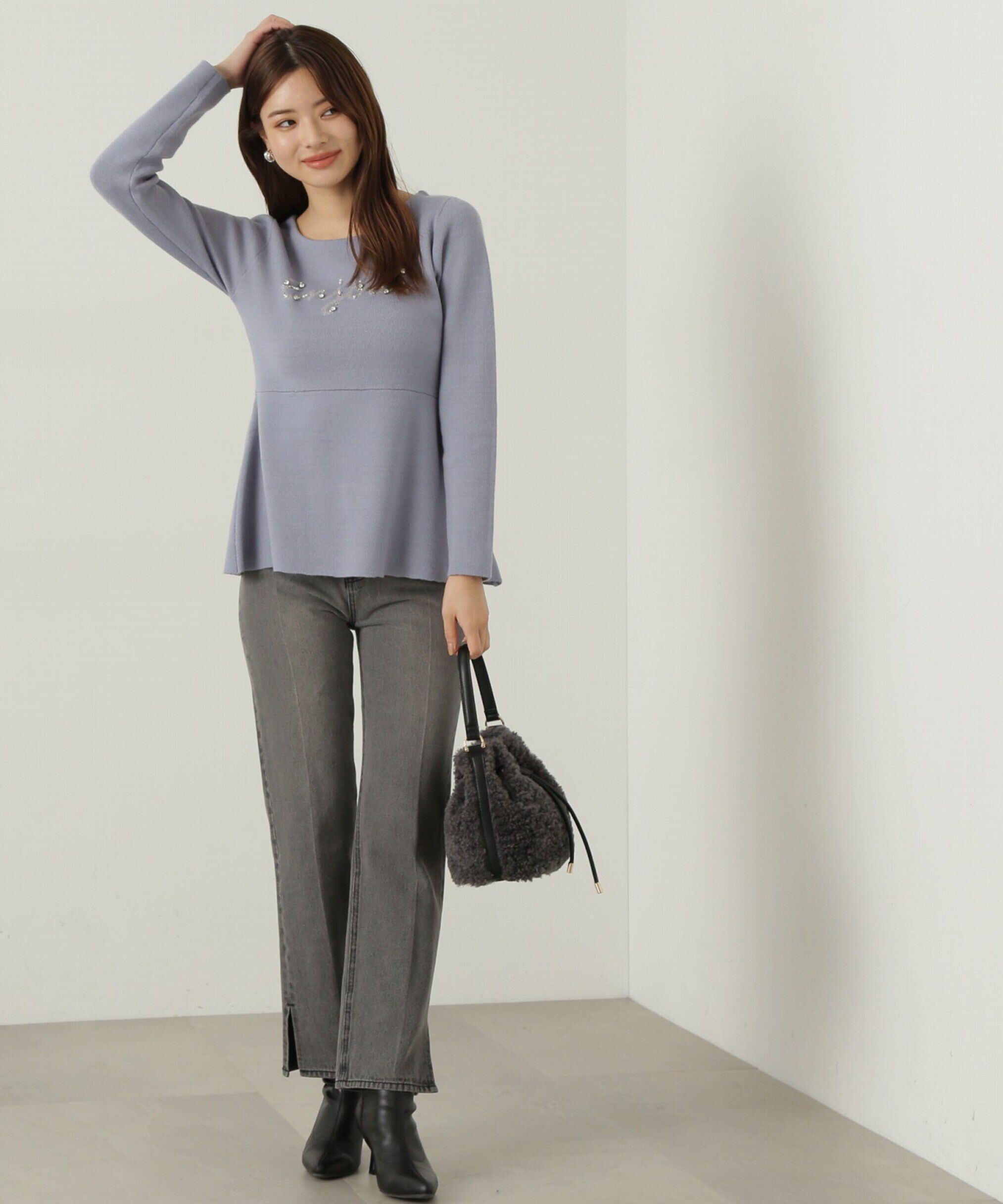 PROPORTION BODY DRESSING「ロゴペプラムニット」|ニット・セーター|