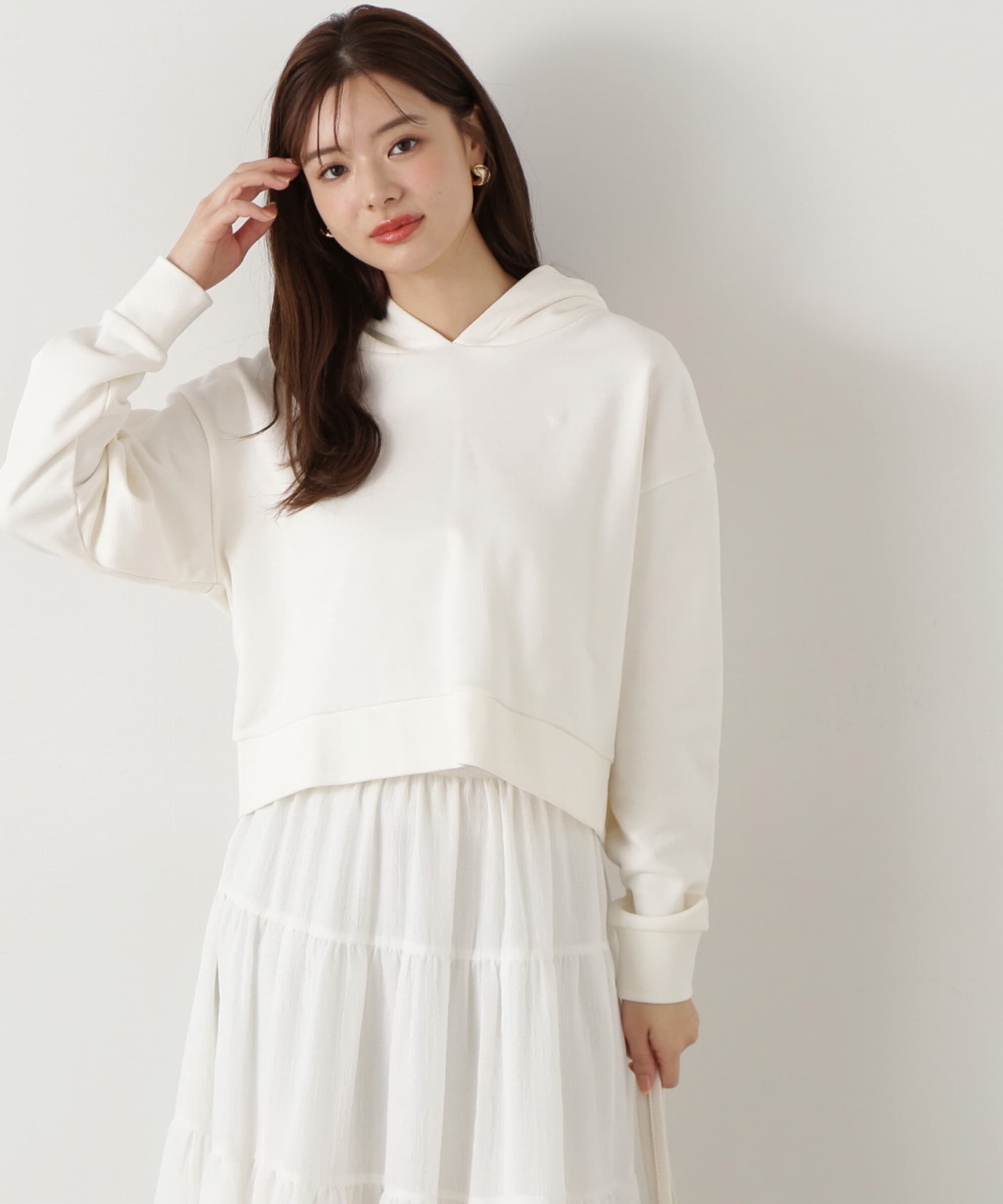 PROPORTION BODY DRESSING「リボンブローチ付きフーディー」|Tシャツ・カットソー|