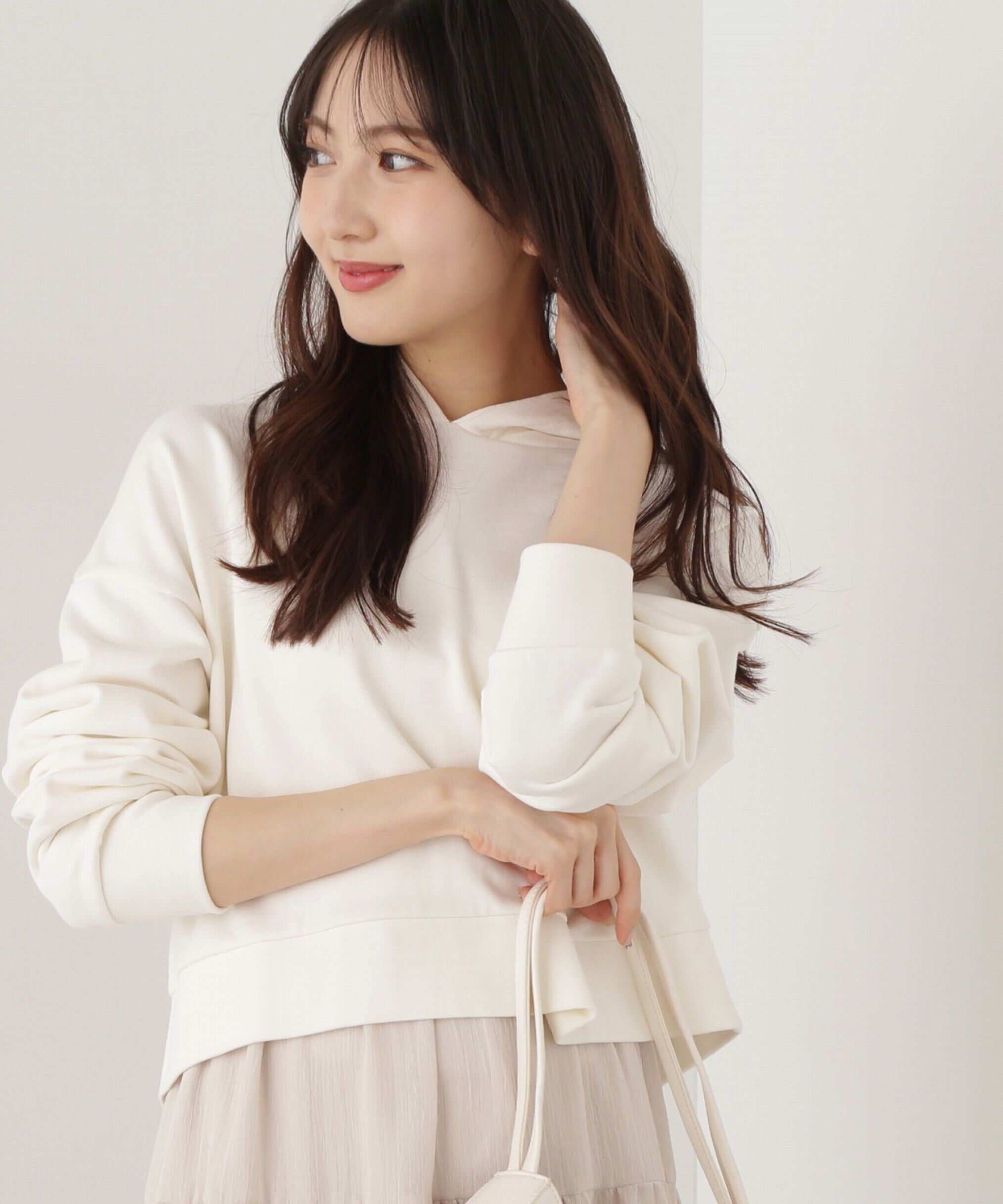 PROPORTION BODY DRESSING「リボンブローチ付きフーディー」|Tシャツ・カットソー|