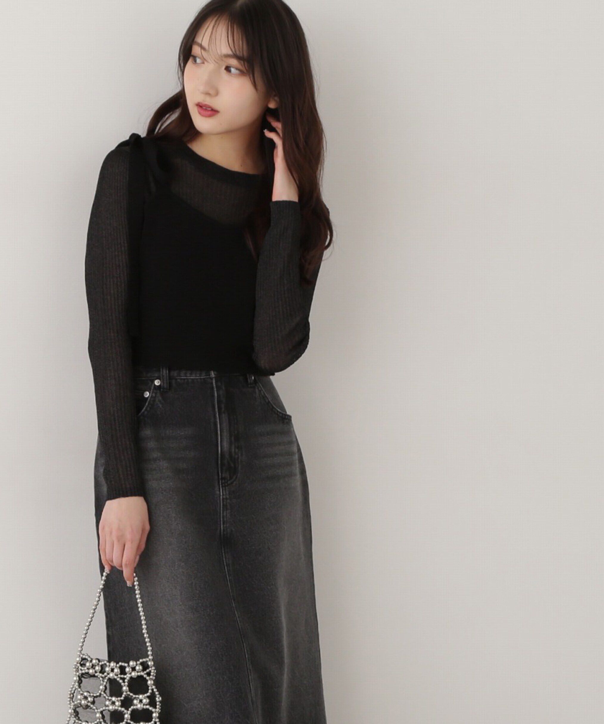 PROPORTION BODY DRESSING「リボンビスチェレイヤードニット」|ニット・セーター|
