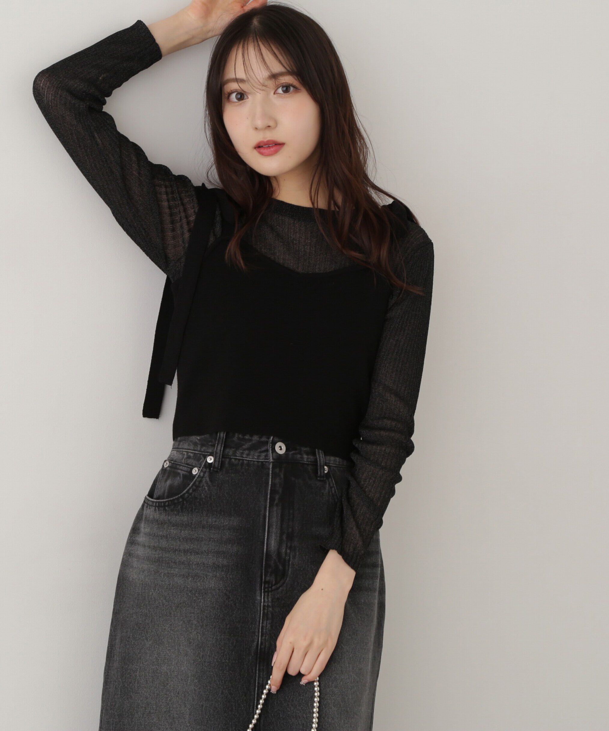 PROPORTION BODY DRESSING「リボンビスチェレイヤードニット」|ニット・セーター|