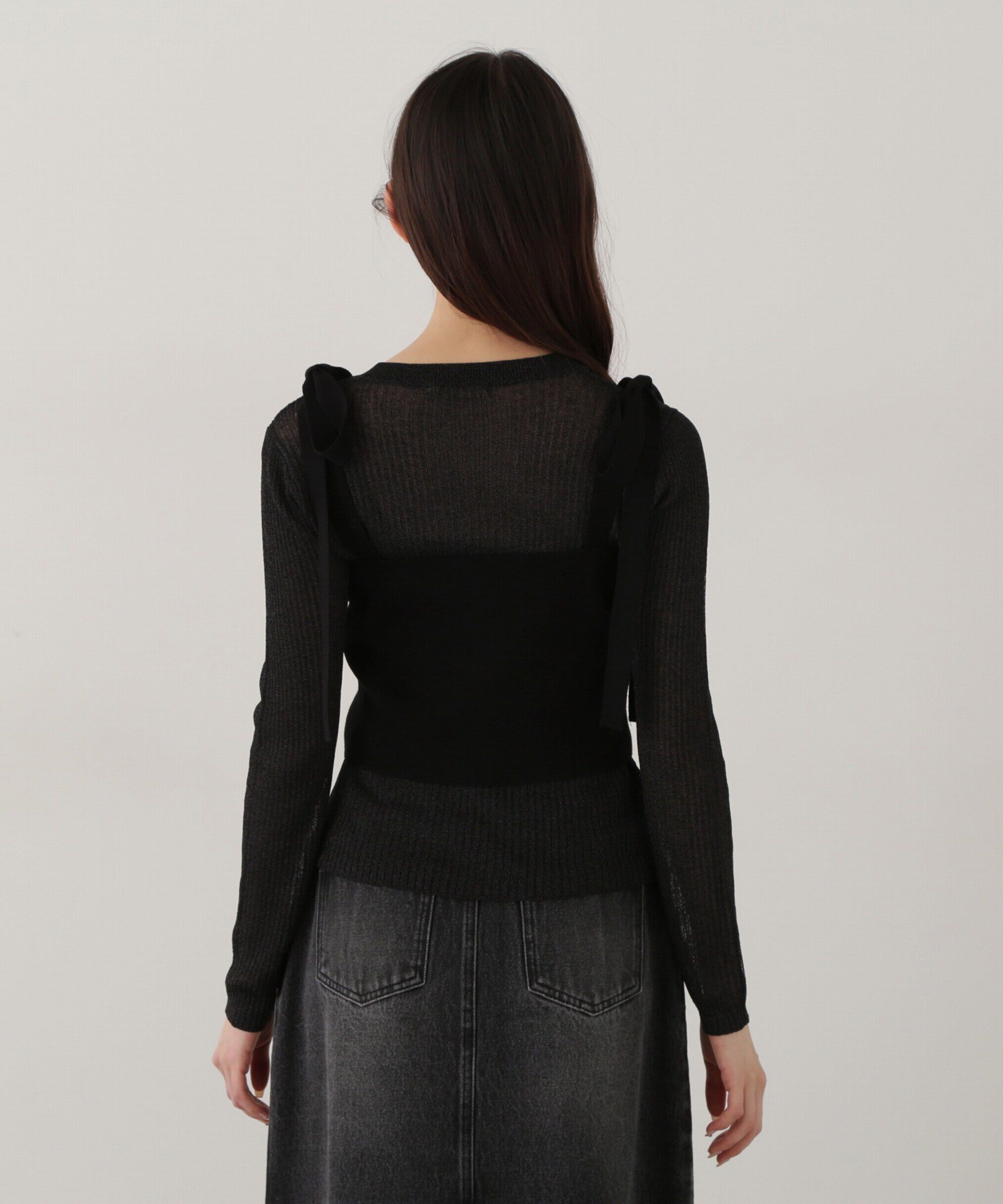 PROPORTION BODY DRESSING「リボンビスチェレイヤードニット」|ニット・セーター|