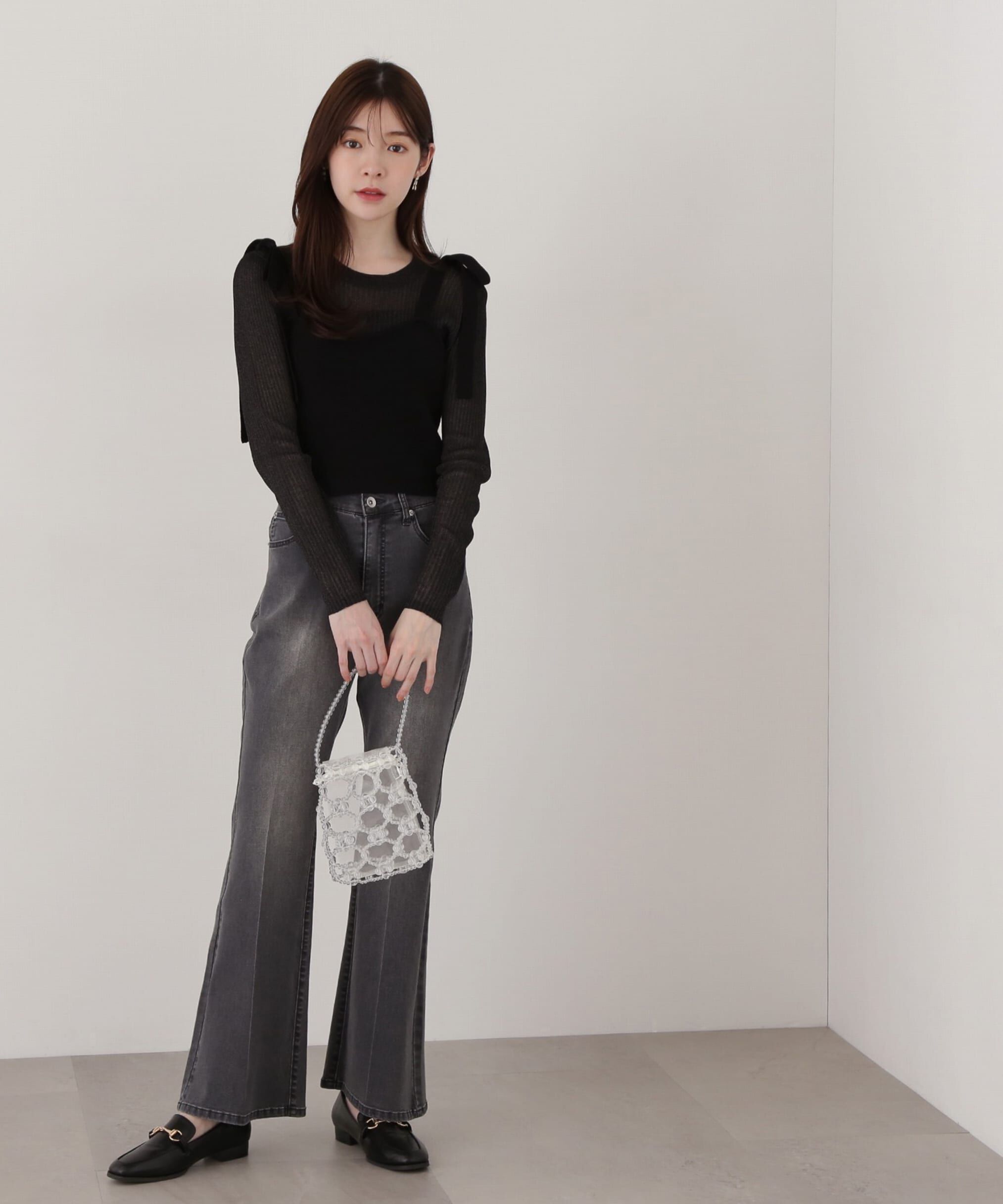 PROPORTION BODY DRESSING「リボンビスチェレイヤードニット」|ニット・セーター|
