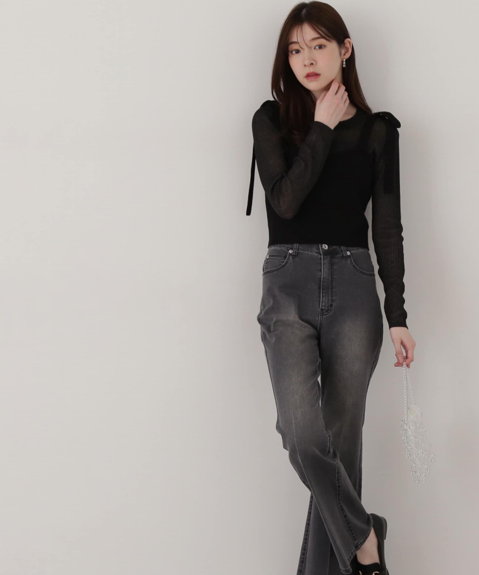 PROPORTION BODY DRESSING「リボンビスチェレイヤードニット」|ニット・セーター|