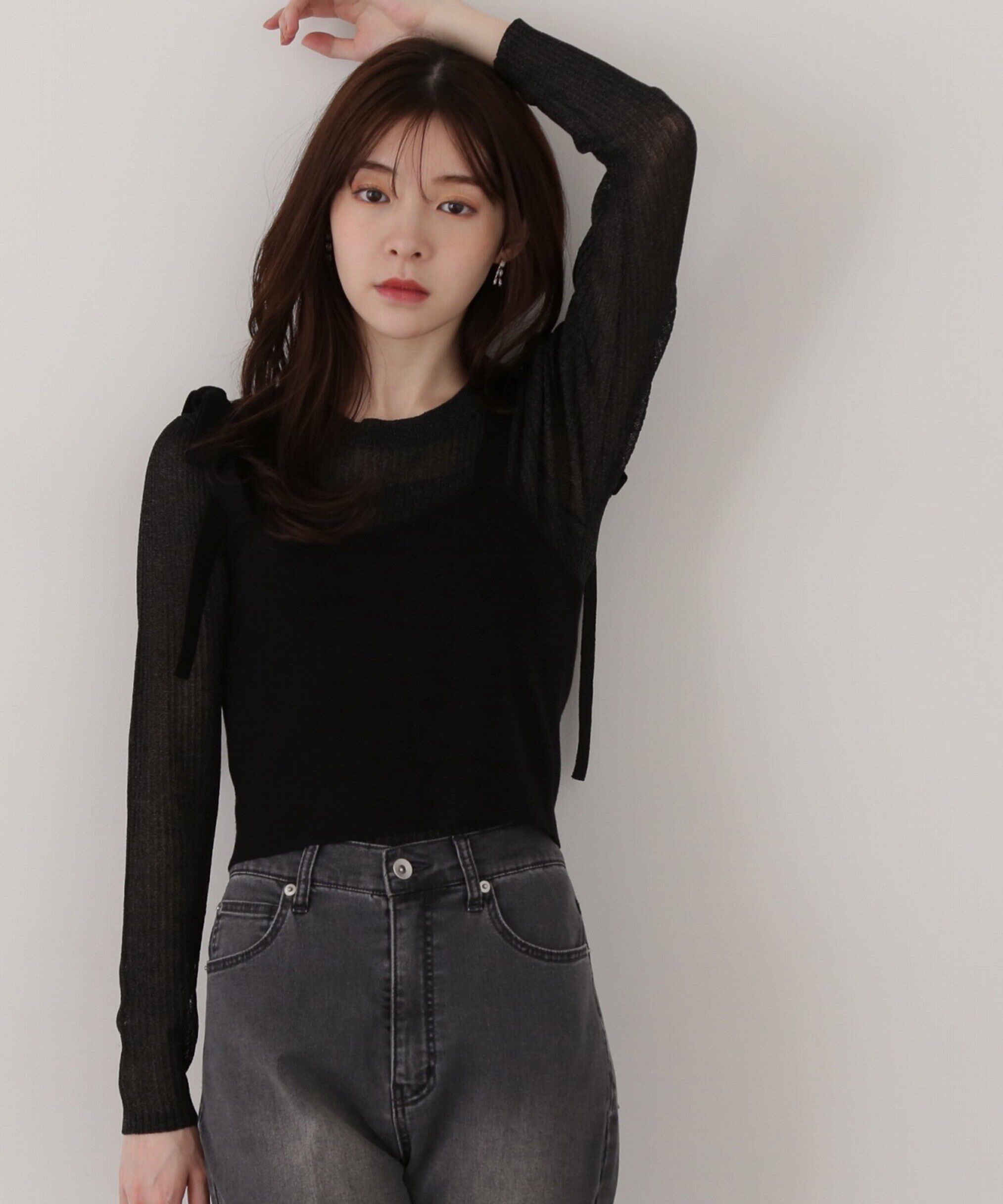 PROPORTION BODY DRESSING「リボンビスチェレイヤードニット」|ニット・セーター|