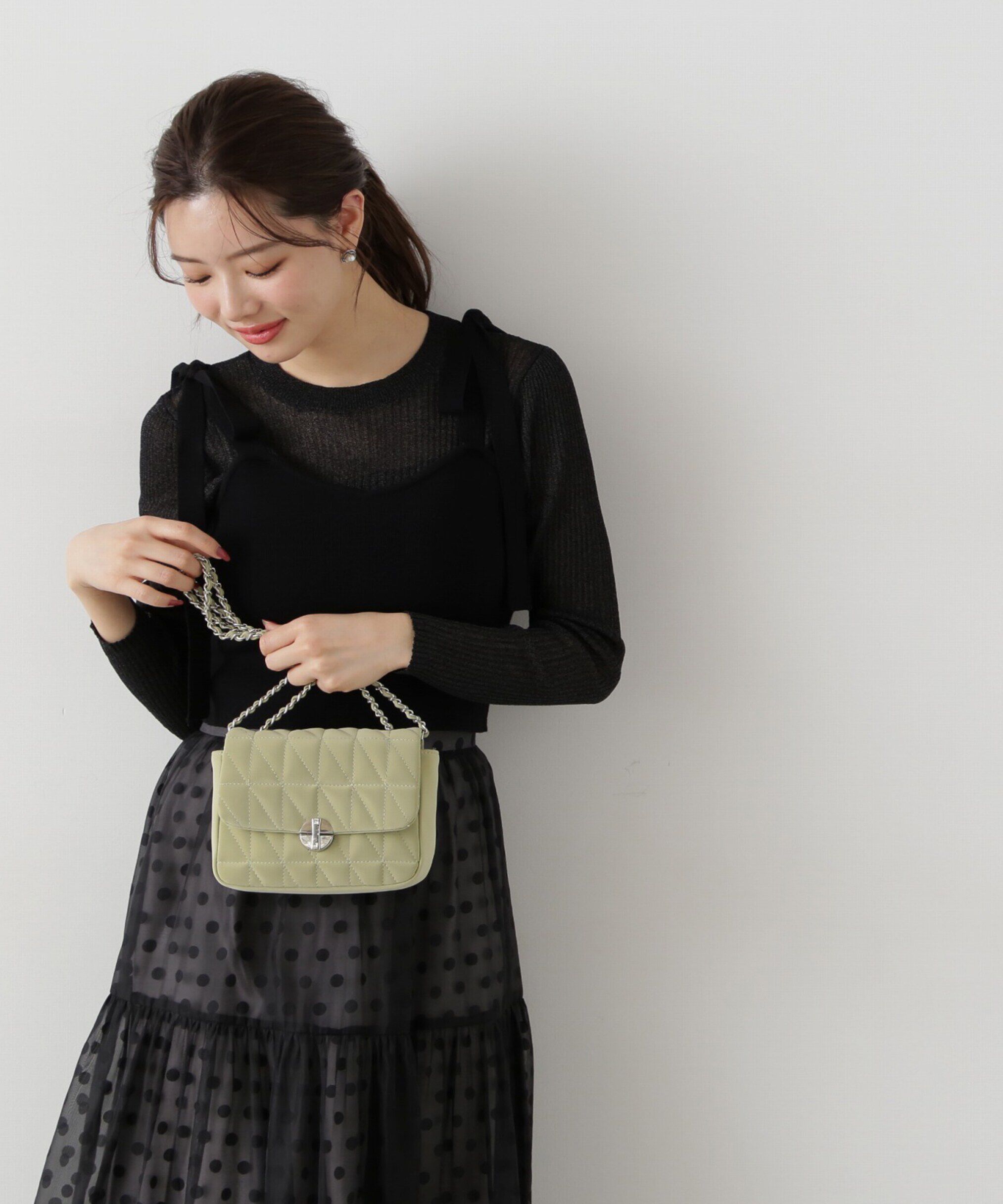 PROPORTION BODY DRESSING「リボンビスチェレイヤードニット」|ニット・セーター|