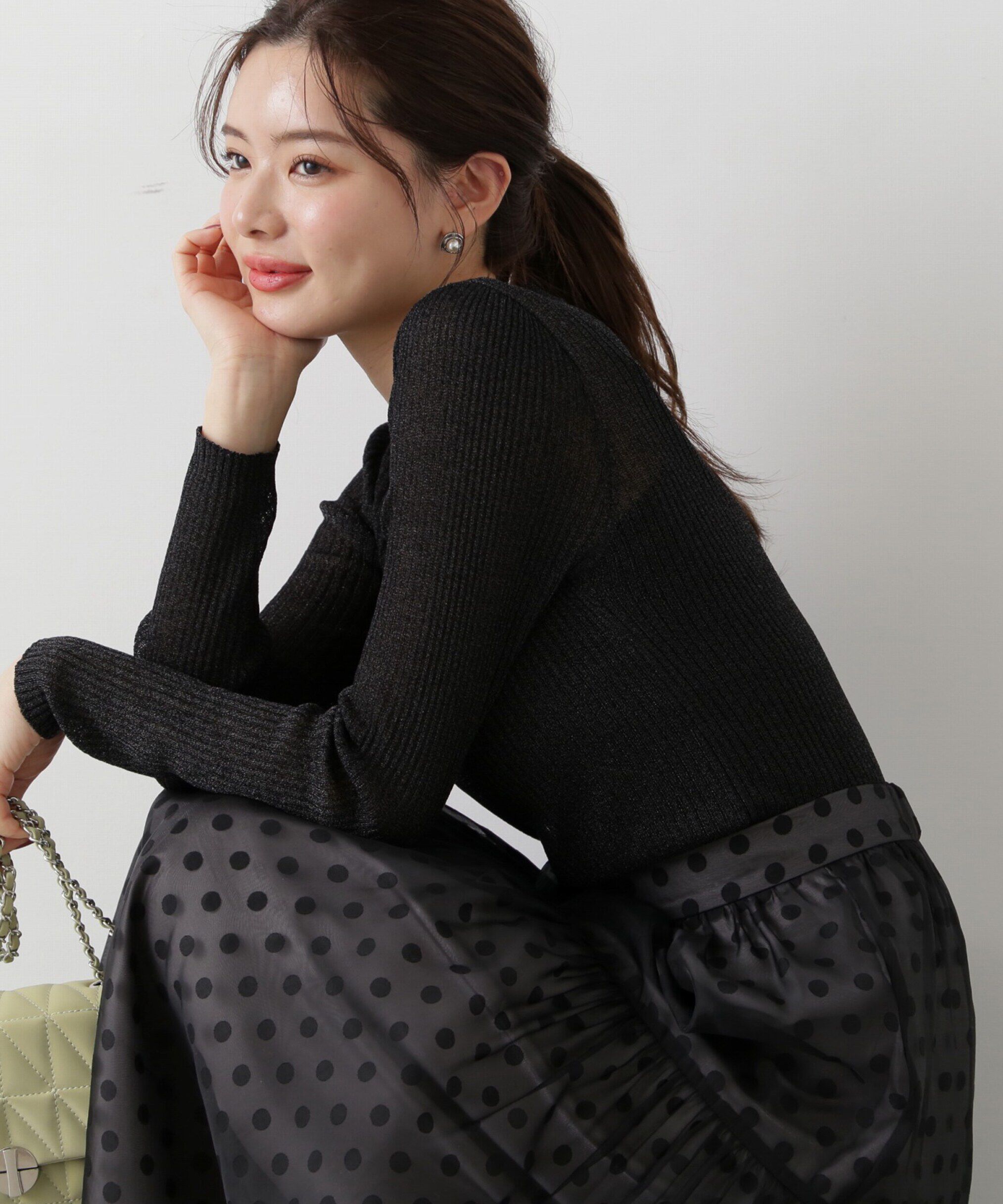 PROPORTION BODY DRESSING「リボンビスチェレイヤードニット」|ニット・セーター|