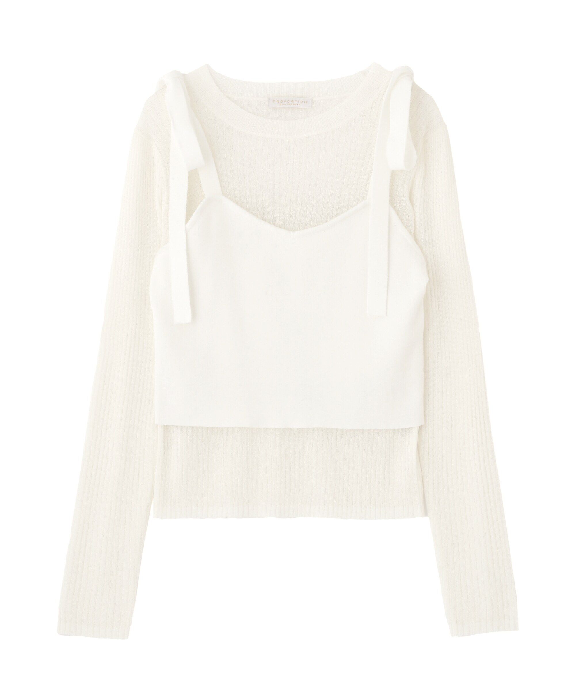 PROPORTION BODY DRESSING「リボンビスチェレイヤードニット」|ニット・セーター|