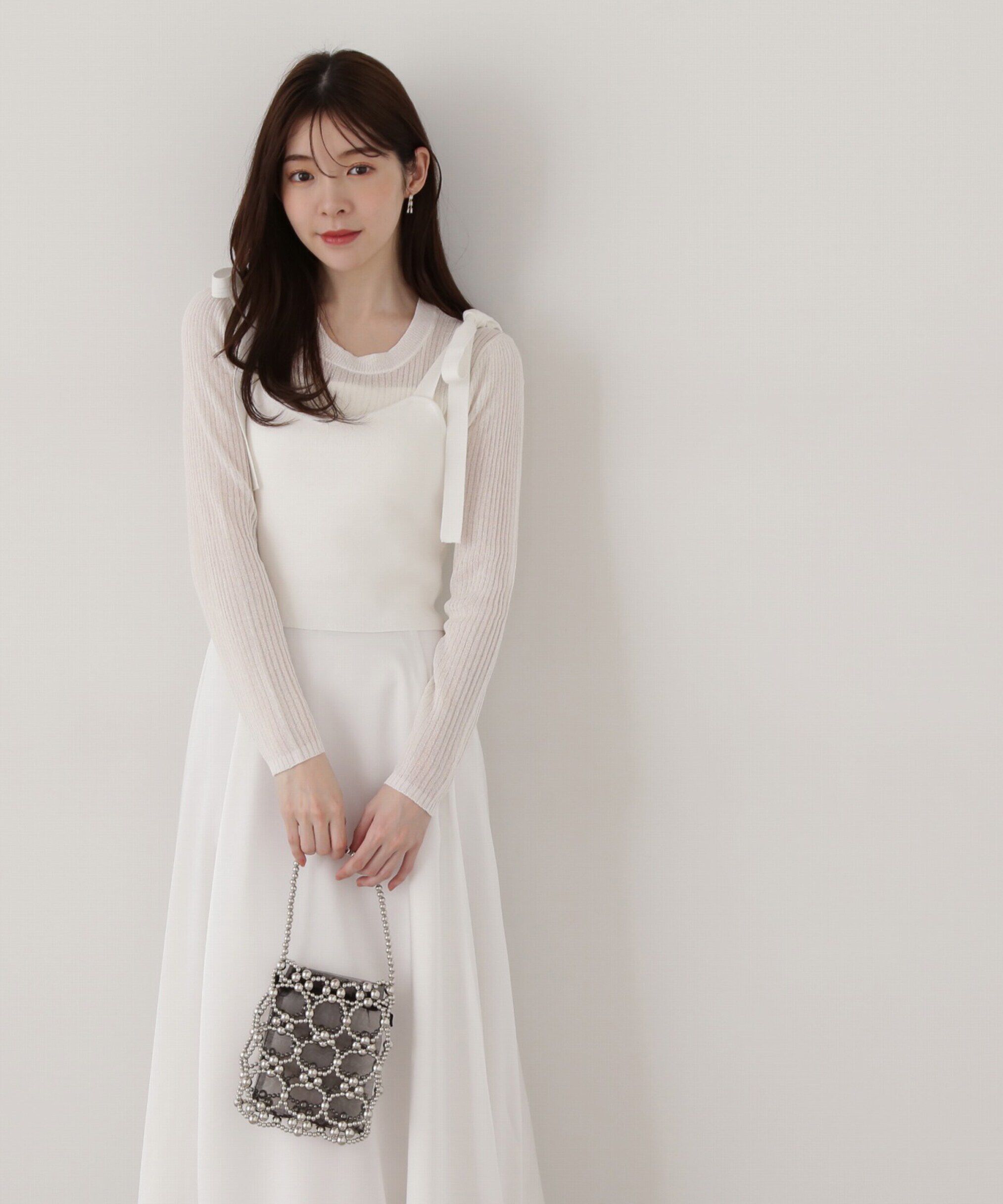 PROPORTION BODY DRESSING「リボンビスチェレイヤードニット」|ニット・セーター|