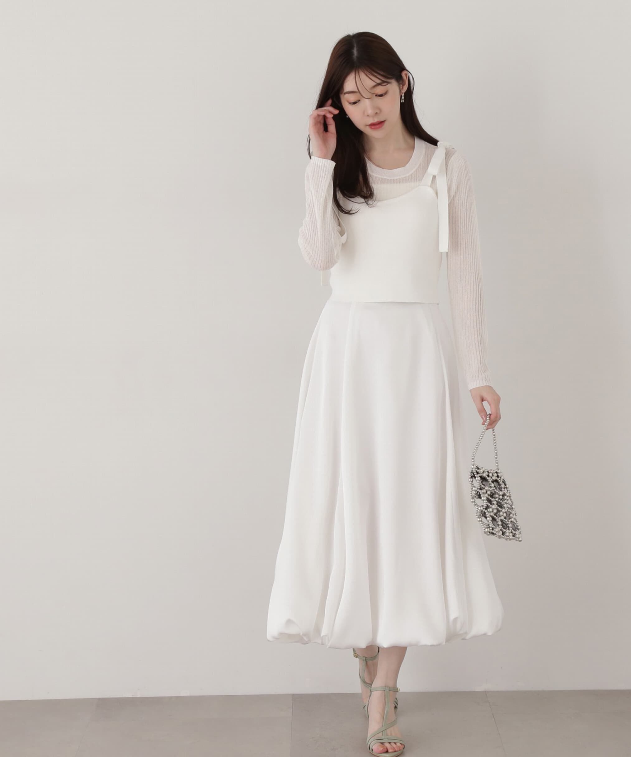 PROPORTION BODY DRESSING「リボンビスチェレイヤードニット」|ニット・セーター|
