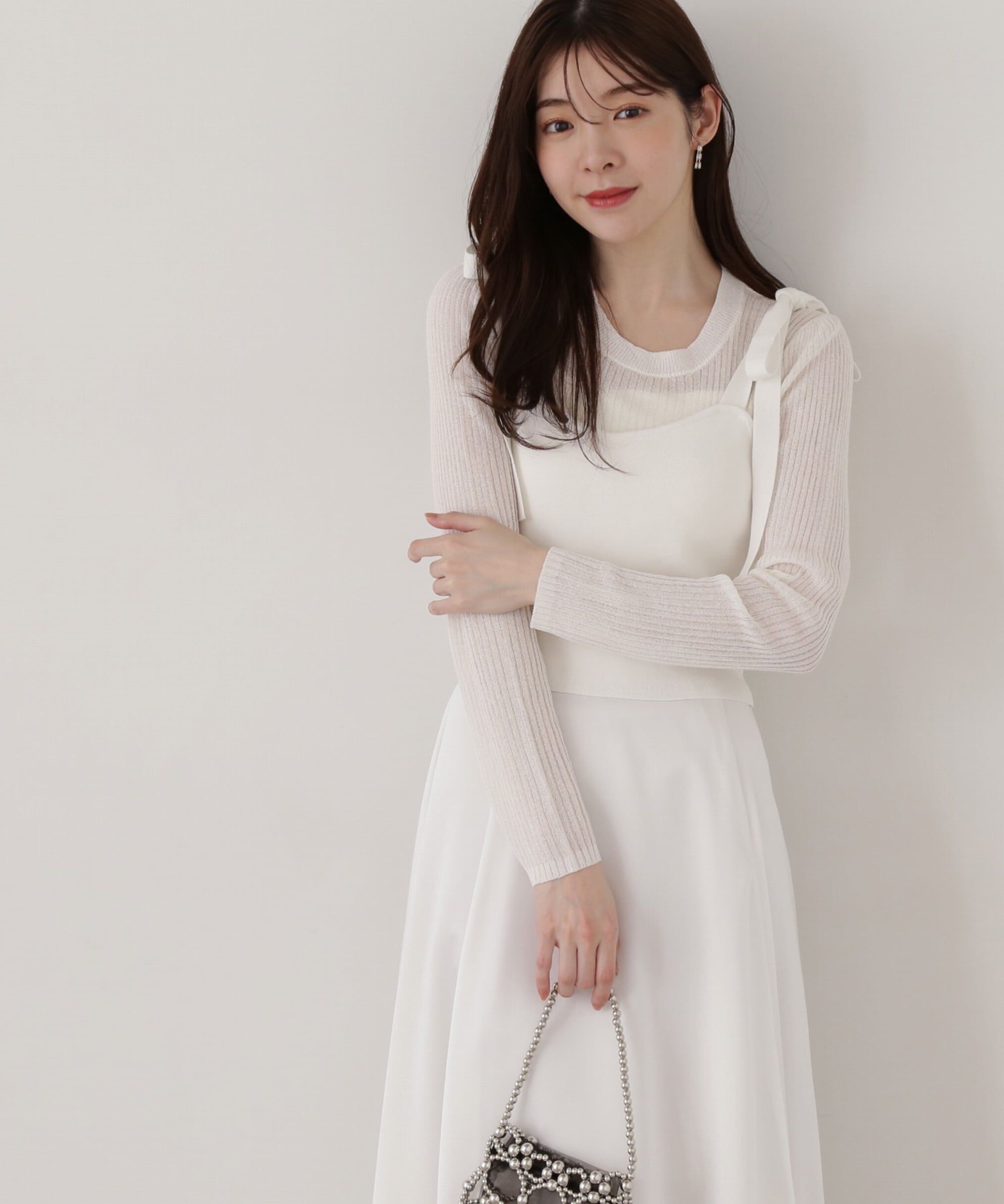 PROPORTION BODY DRESSING「リボンビスチェレイヤードニット」|ニット・セーター|