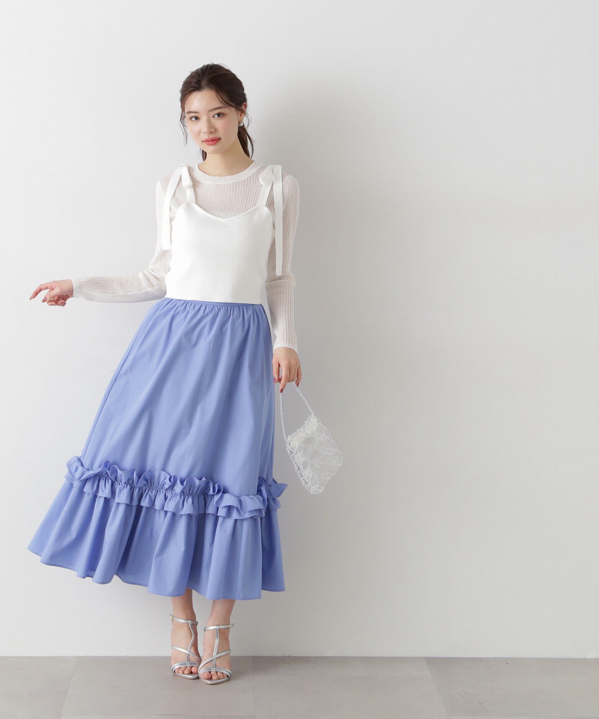 PROPORTION BODY DRESSING「リボンビスチェレイヤードニット」|ニット・セーター|