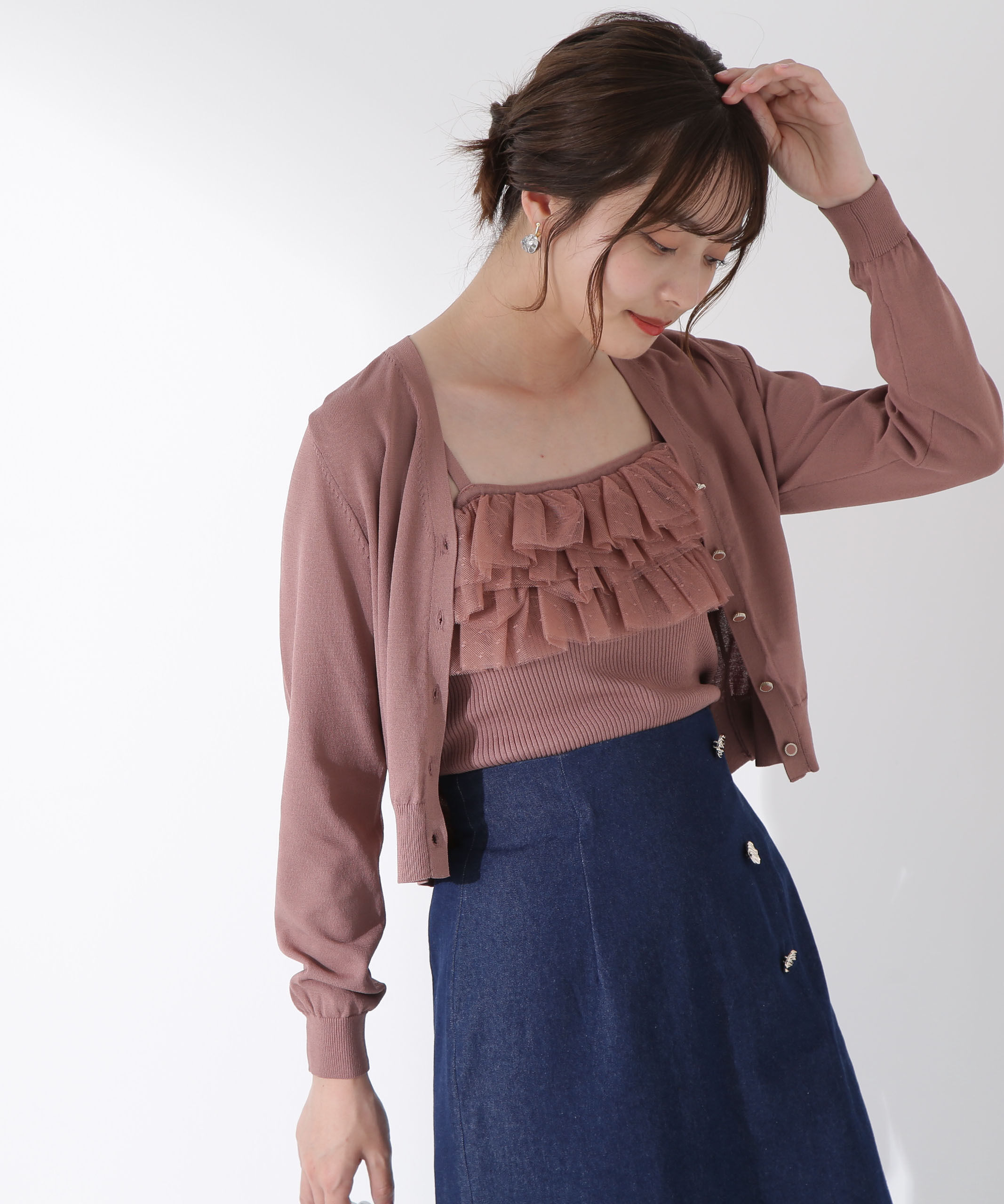 PROPORTION BODY DRESSING「チュール付きニットアンサンブル」|ニット・セーター|