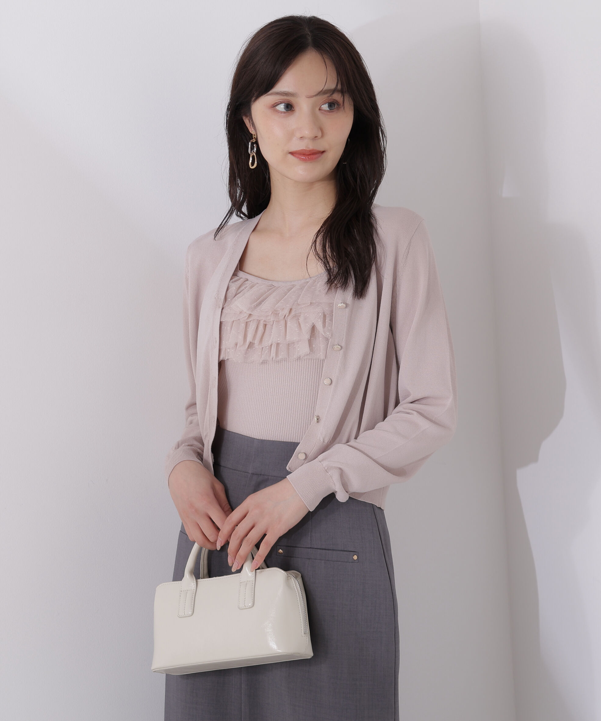 PROPORTION BODY DRESSING「チュール付きニットアンサンブル」|ニット・セーター|