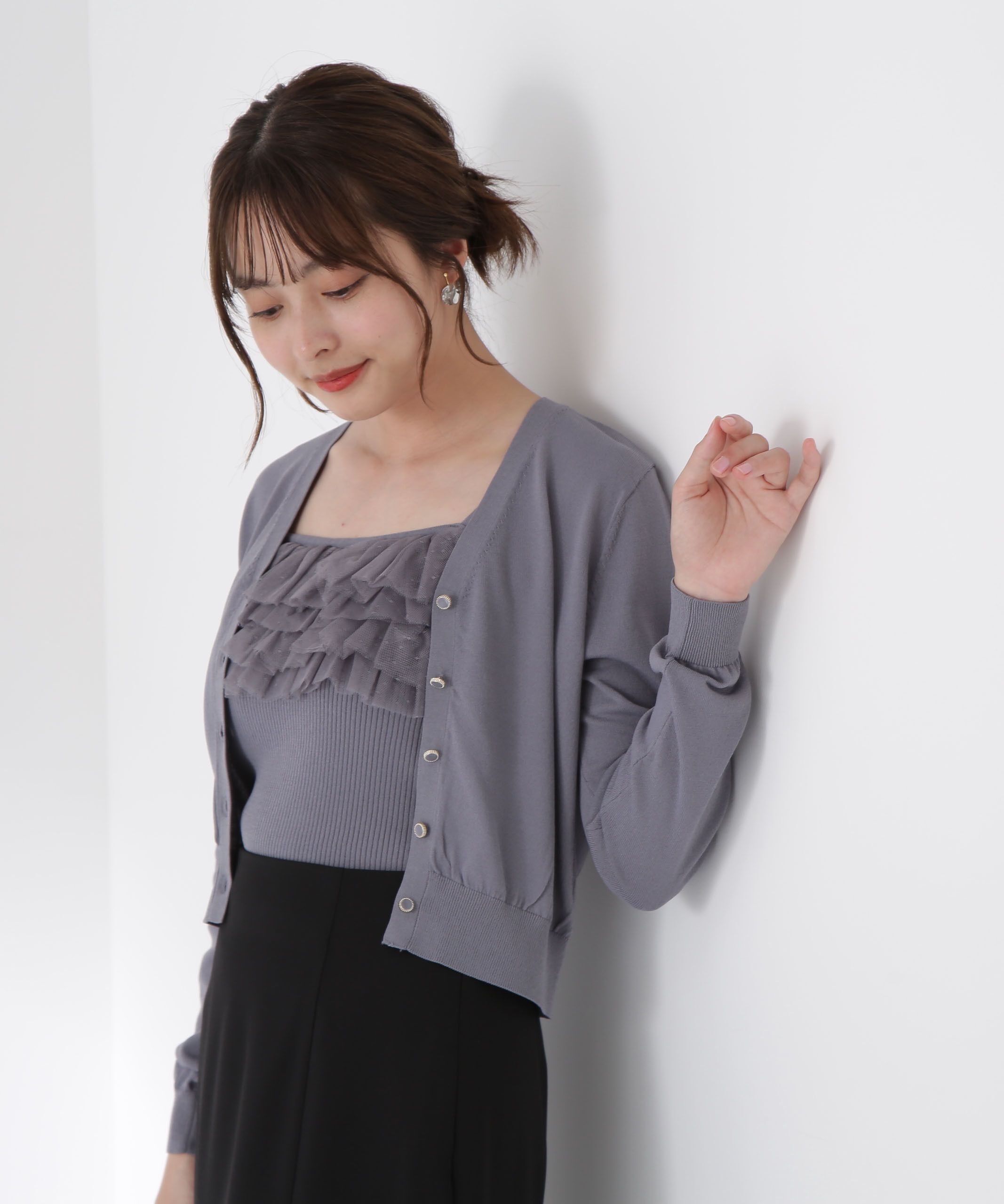 PROPORTION BODY DRESSING「チュール付きニットアンサンブル」|ニット・セーター|