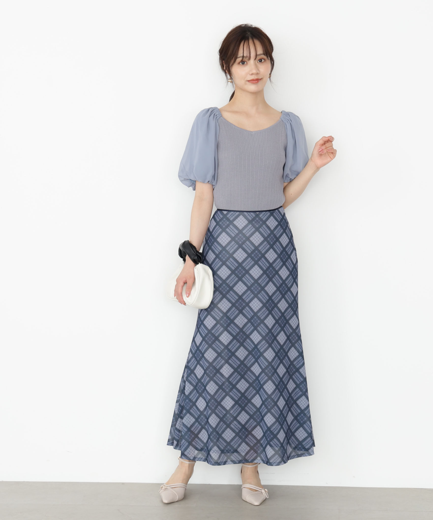 PROPORTION BODY DRESSING「チェックナロースカート 25AW」|スカート|