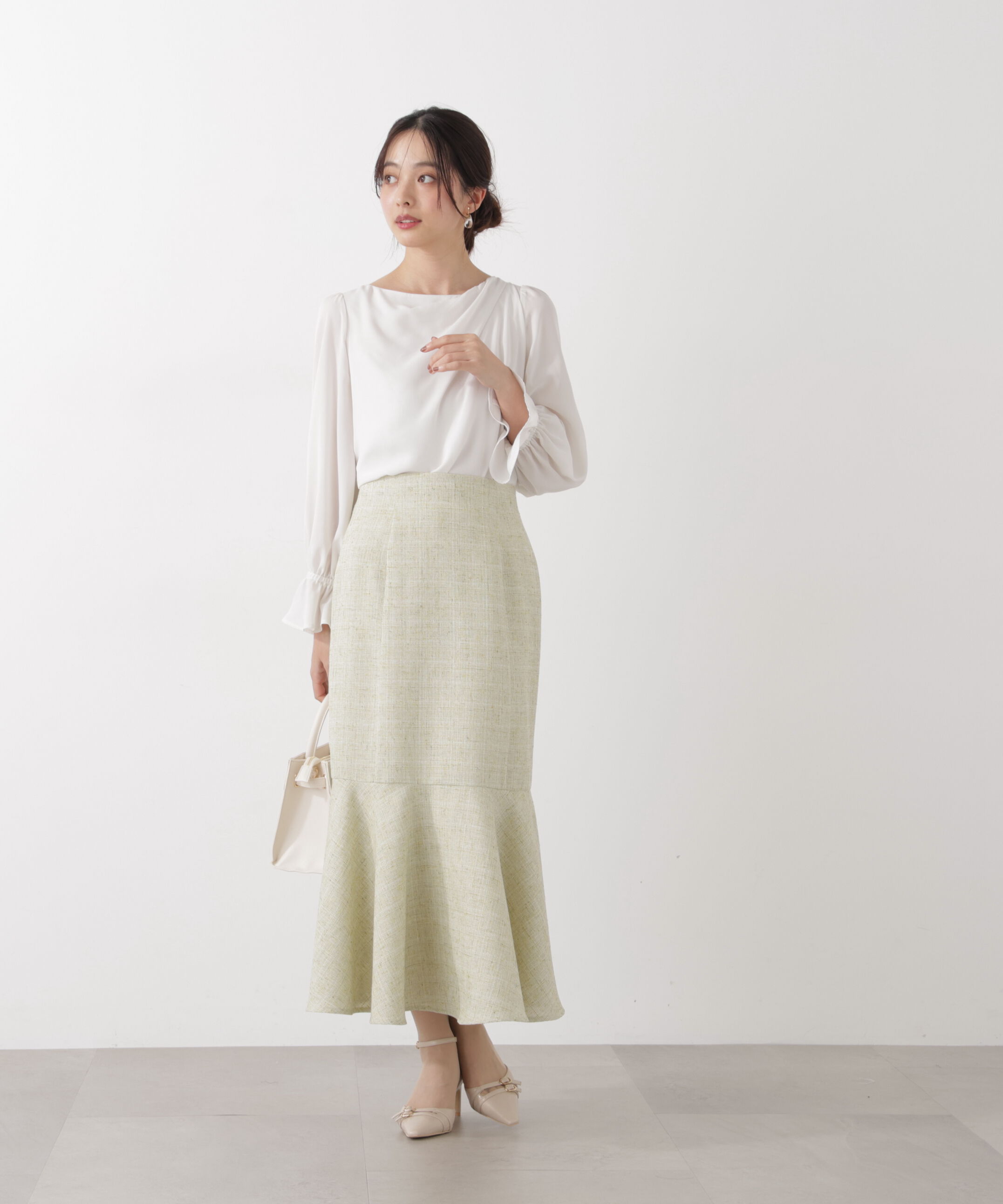 PROPORTION BODY DRESSING「＜ウォッシャブル＞キャンディースリーブニュアンスブラウス 25AW」|シャツ・ブラウス|