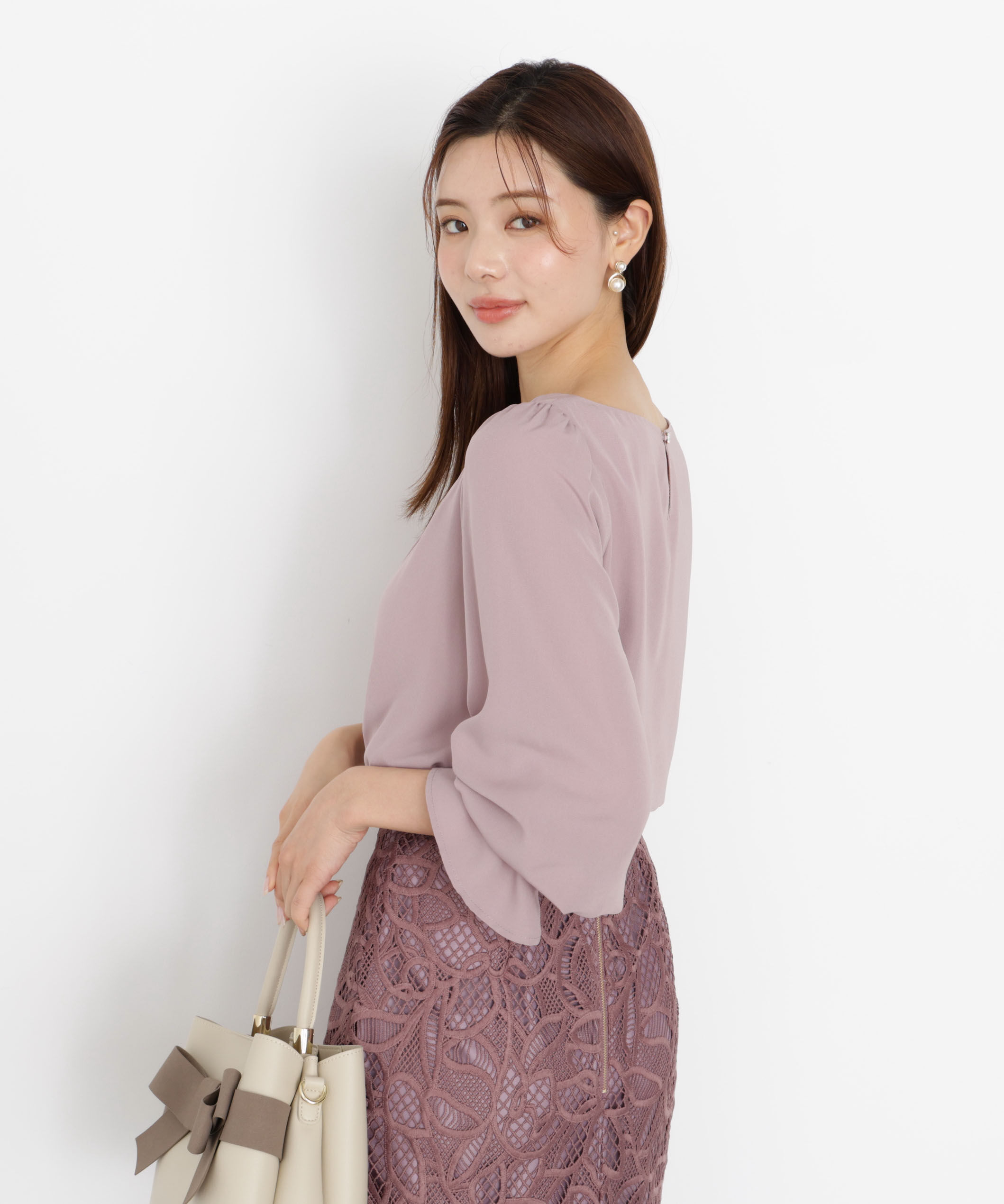 PROPORTION BODY DRESSING「＜ウォッシャブル＞キャンディースリーブニュアンスブラウス 25AW」|シャツ・ブラウス|