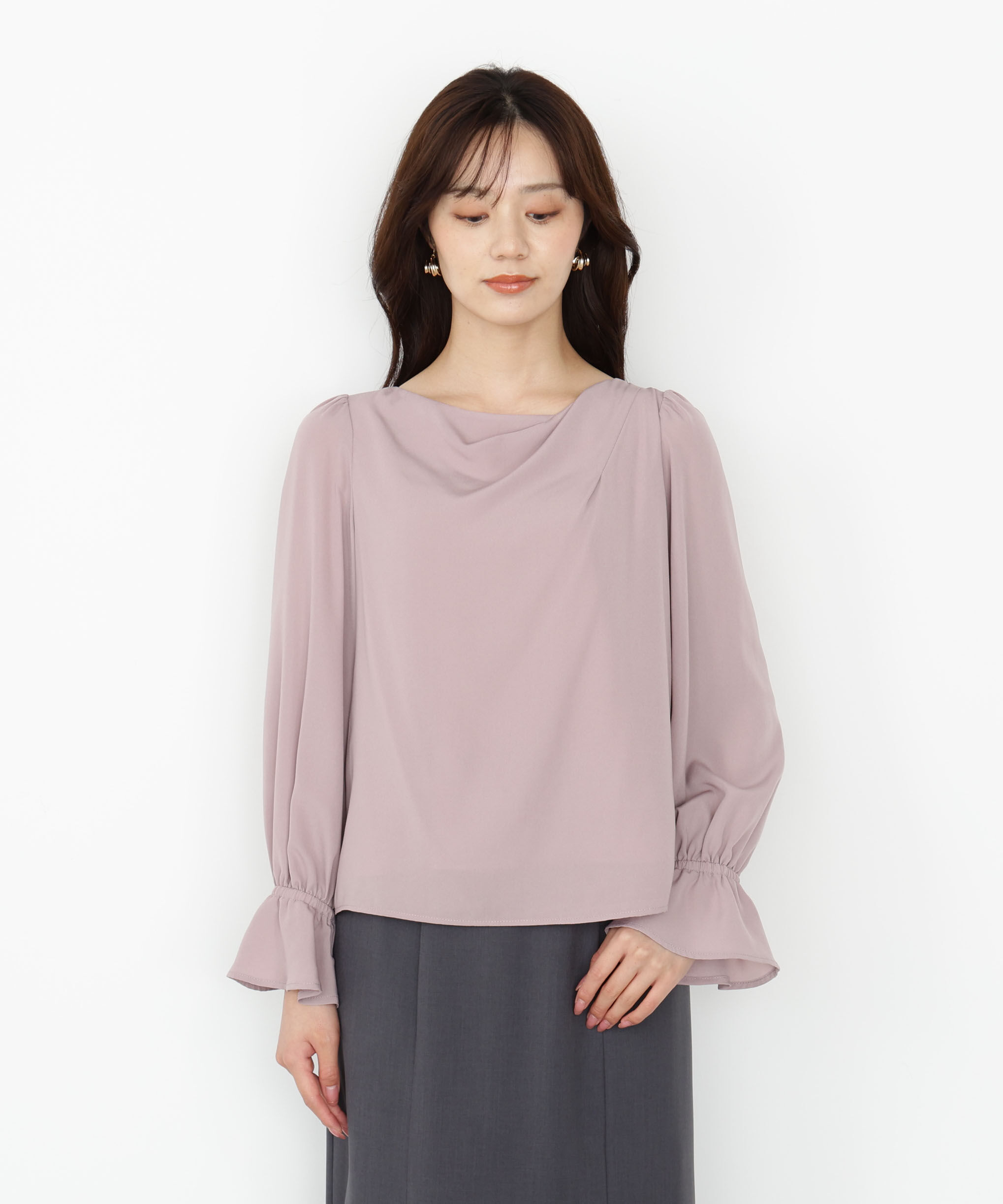 PROPORTION BODY DRESSING「＜ウォッシャブル＞キャンディースリーブニュアンスブラウス 25AW」|シャツ・ブラウス|