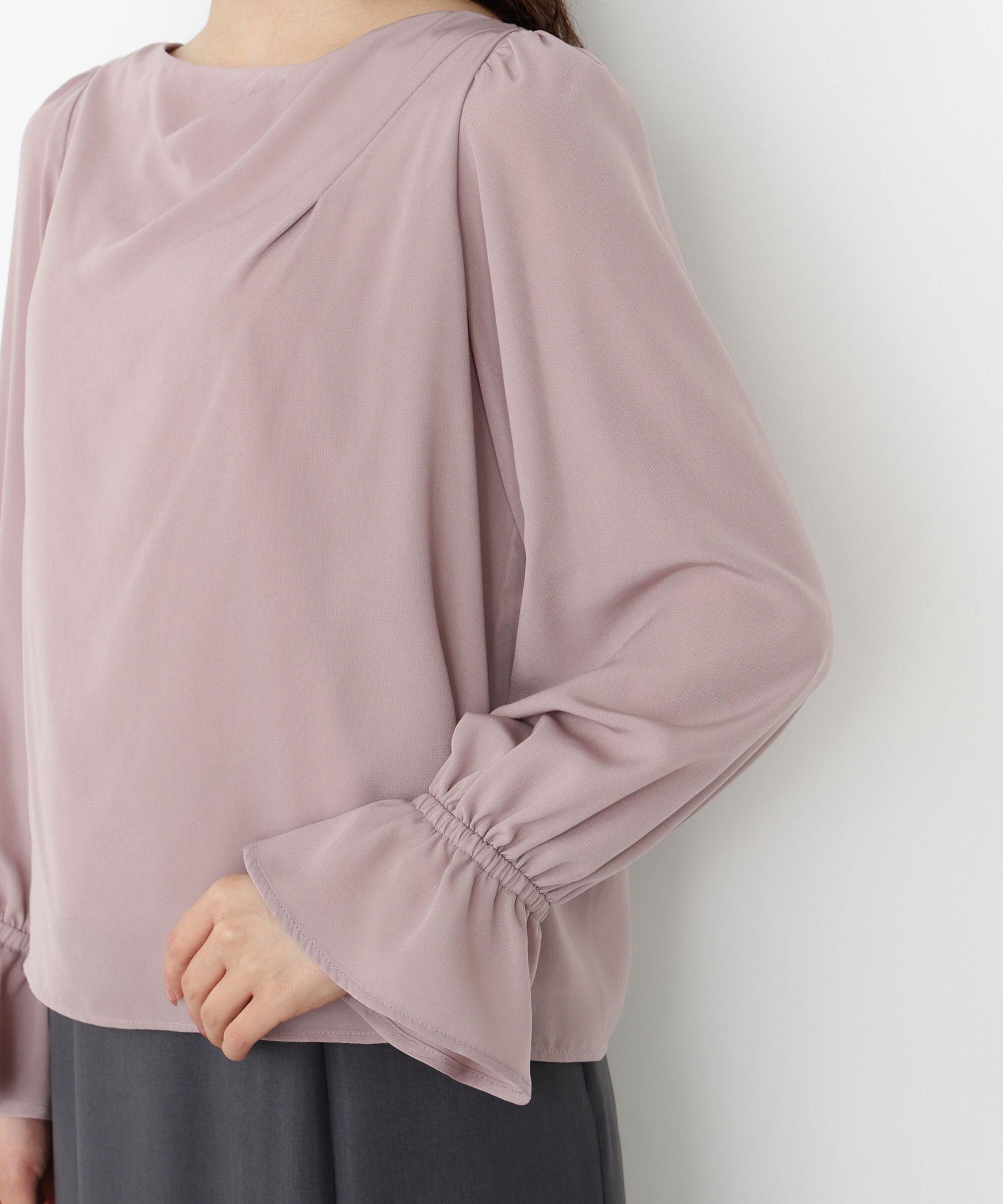 PROPORTION BODY DRESSING「＜ウォッシャブル＞キャンディースリーブニュアンスブラウス 25AW」|シャツ・ブラウス|