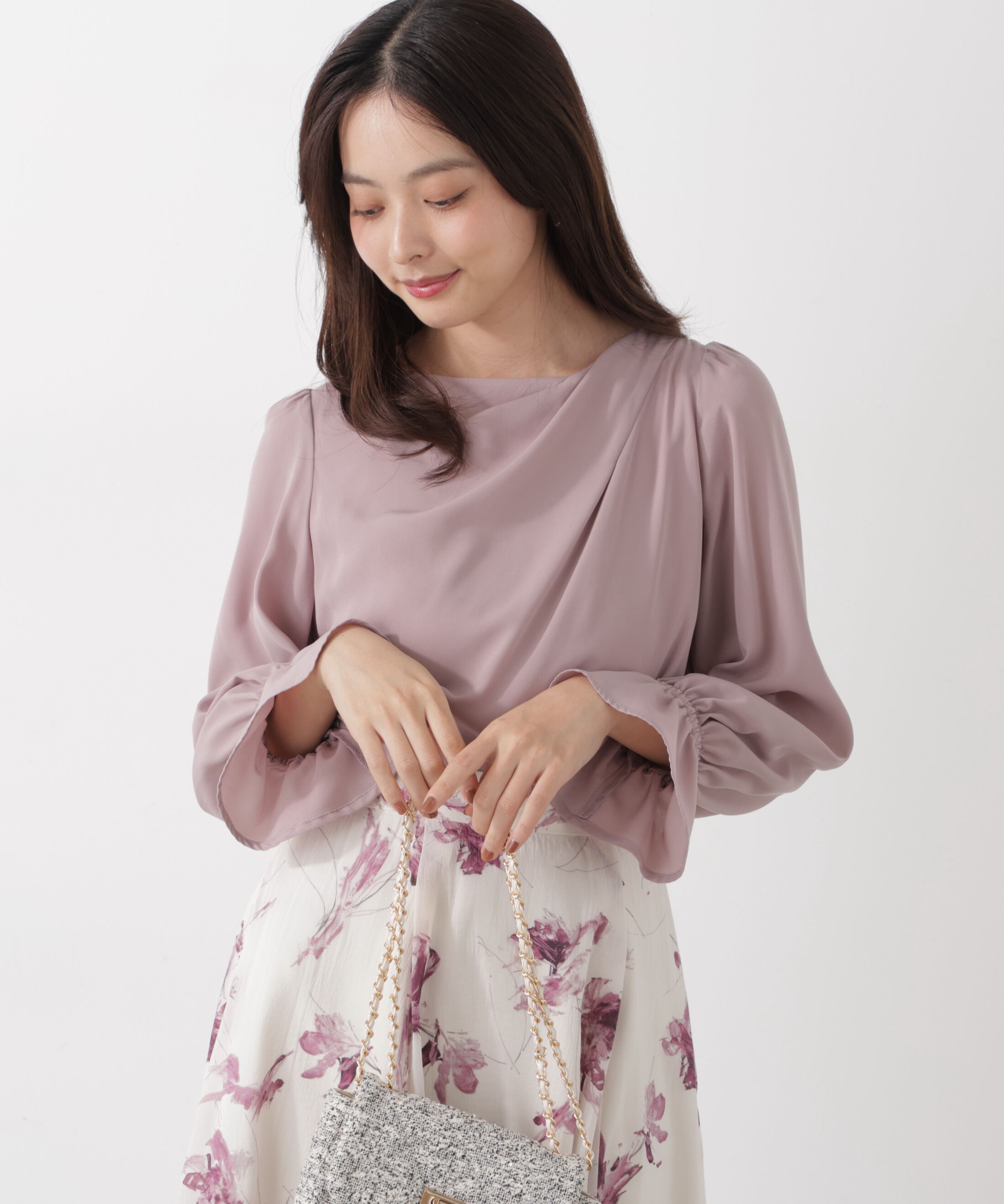 PROPORTION BODY DRESSING「＜ウォッシャブル＞キャンディースリーブニュアンスブラウス 25AW」|シャツ・ブラウス|