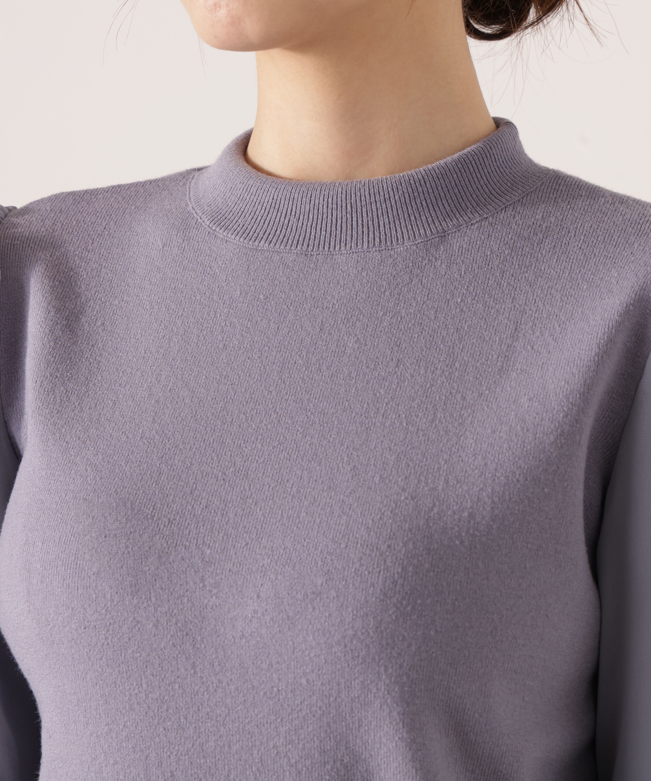 PROPORTION BODY DRESSING「シフォンスリーブニットトップス　25AW」|ニット・セーター|