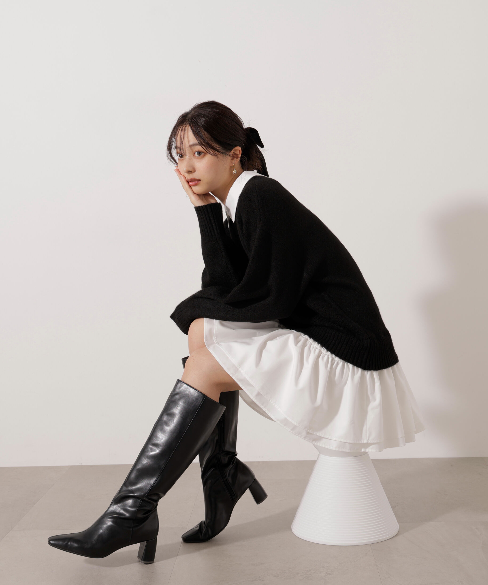 PROPORTION BODY DRESSING「＜加藤栞さん着用＞《EDIT COLOGNE》レイヤードミニワンピース」|ワンピース|