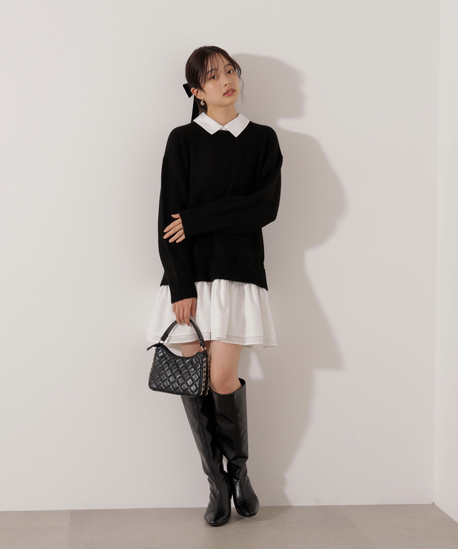 PROPORTION BODY DRESSING「＜加藤栞さん着用＞《EDIT COLOGNE》レイヤードミニワンピース」|ワンピース|