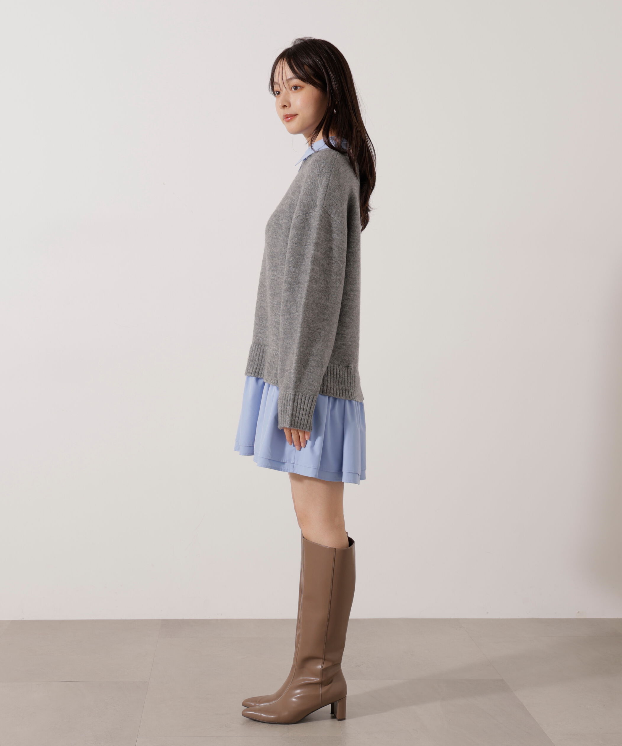 PROPORTION BODY DRESSING「＜加藤栞さん着用＞《EDIT COLOGNE》レイヤードミニワンピース」|ワンピース|