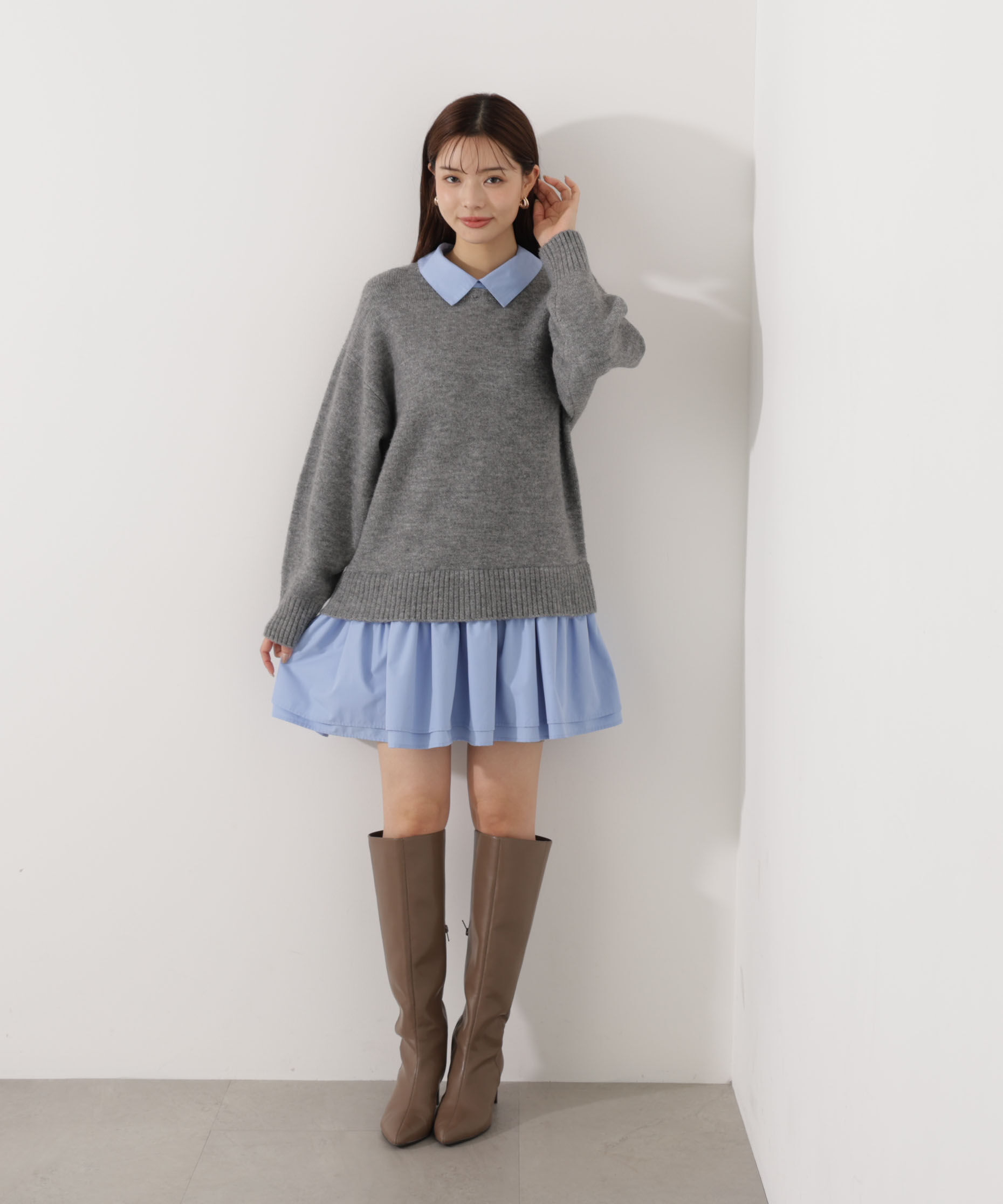 PROPORTION BODY DRESSING「＜加藤栞さん着用＞《EDIT COLOGNE》レイヤードミニワンピース」|ワンピース|