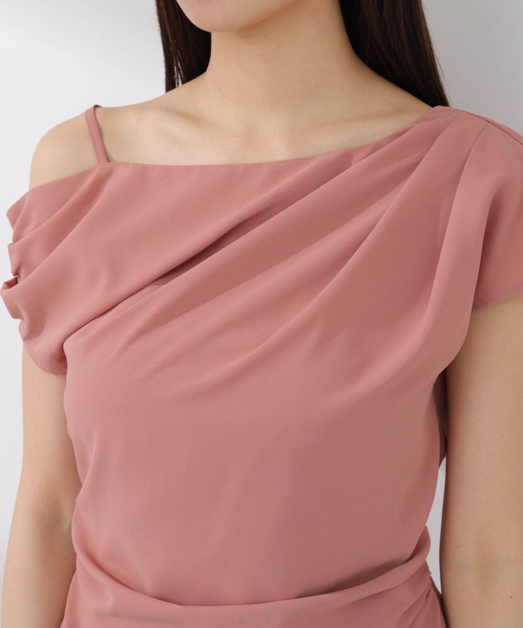 PROPORTION BODY DRESSING「〈a/mie〉アシメドレープブラウス」|シャツ・ブラウス|