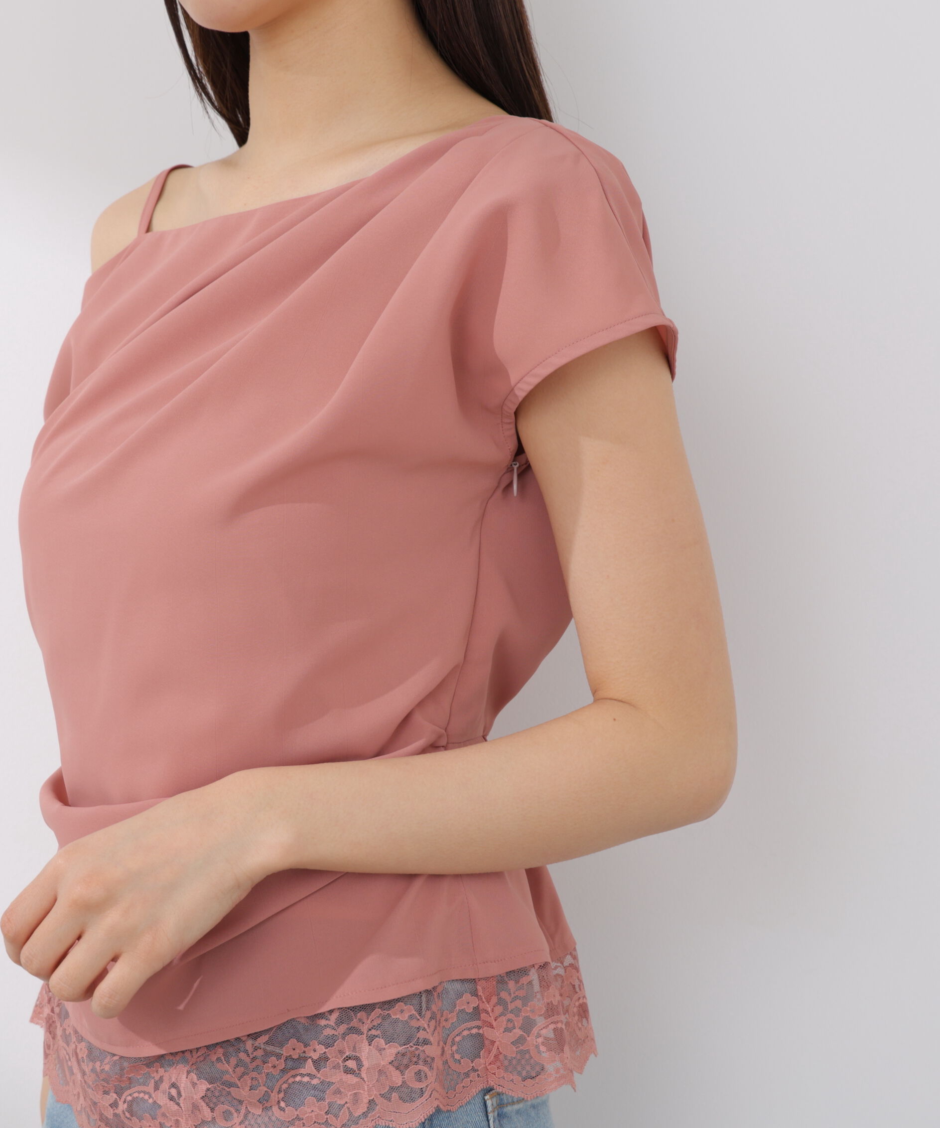 PROPORTION BODY DRESSING「〈a/mie〉アシメドレープブラウス」|シャツ・ブラウス|