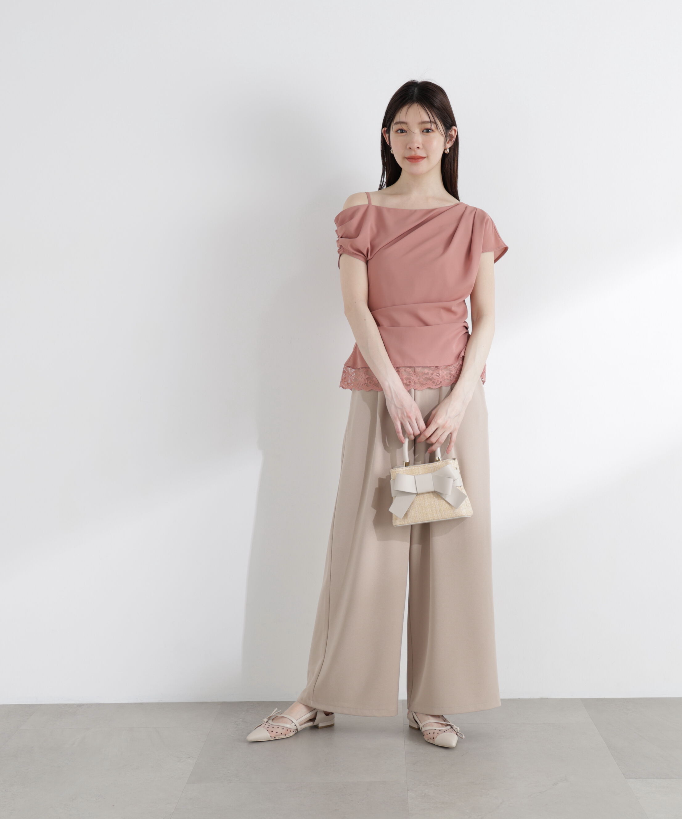 PROPORTION BODY DRESSING「〈a/mie〉アシメドレープブラウス」|シャツ・ブラウス|