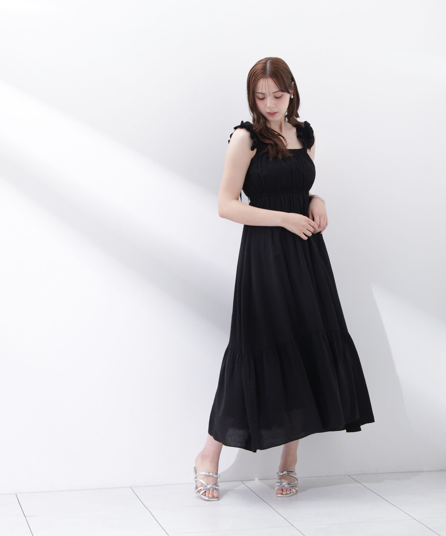 PROPORTION BODY DRESSING「＜EDIT COLOGNE＞フリルショルダーティアードワンピース」|ワンピース|