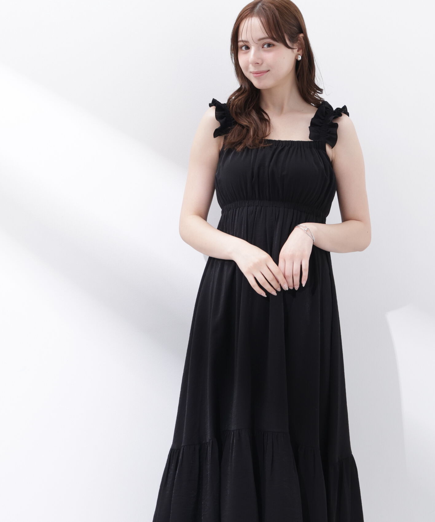 PROPORTION BODY DRESSING「＜EDIT COLOGNE＞フリルショルダーティアードワンピース」|ワンピース|