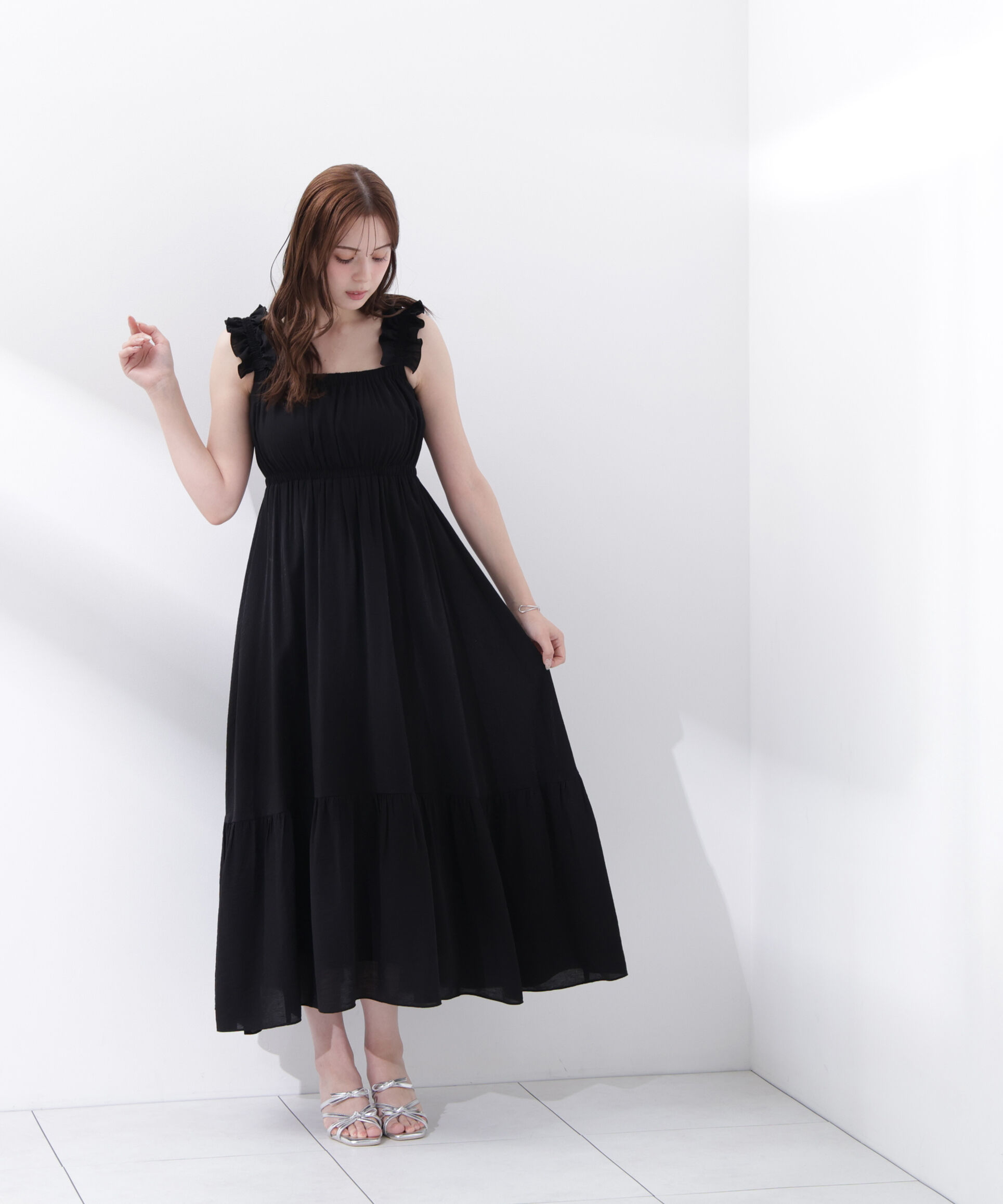 PROPORTION BODY DRESSING「＜EDIT COLOGNE＞フリルショルダーティアードワンピース」|ワンピース|