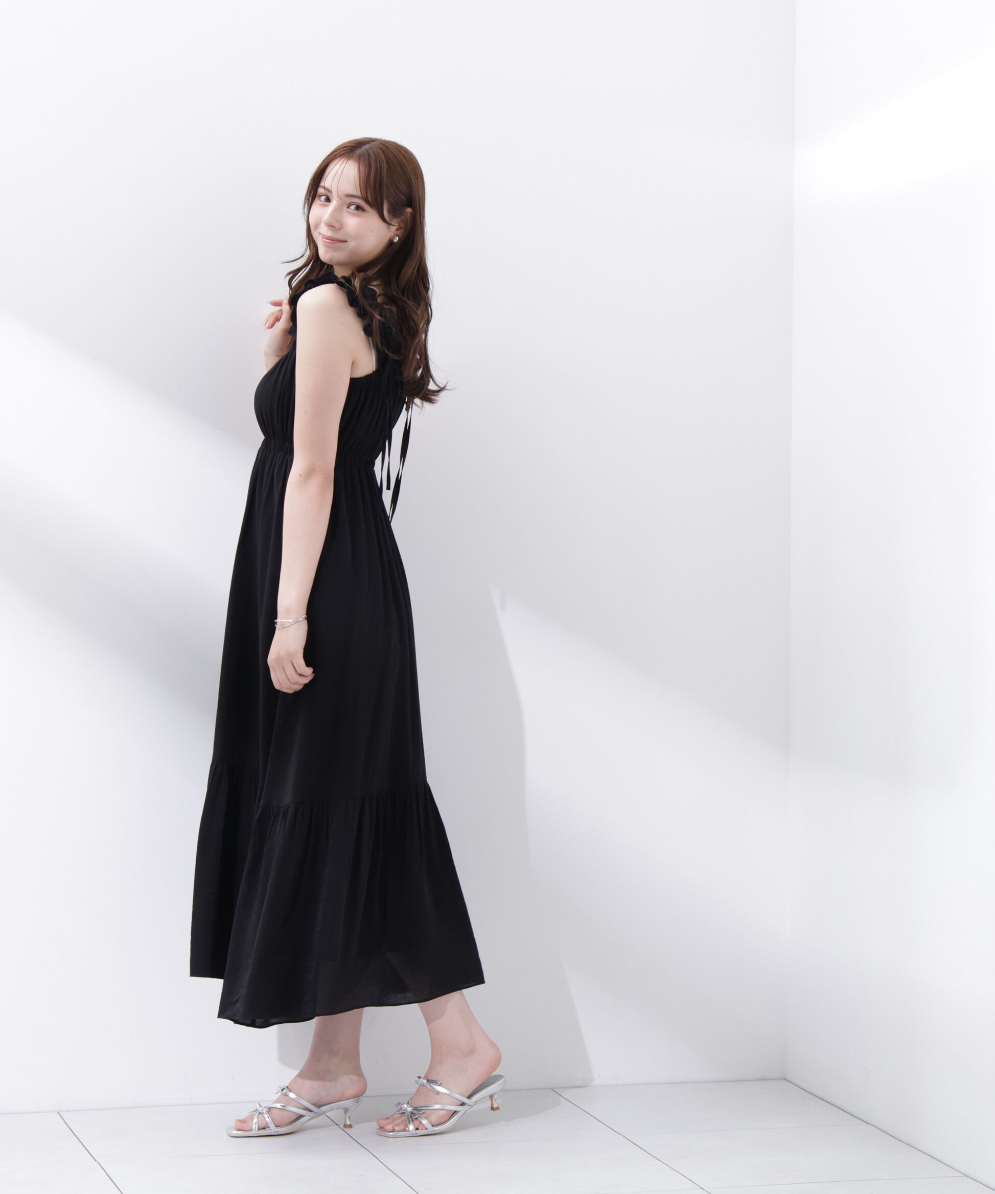 PROPORTION BODY DRESSING「＜EDIT COLOGNE＞フリルショルダーティアードワンピース」|ワンピース|
