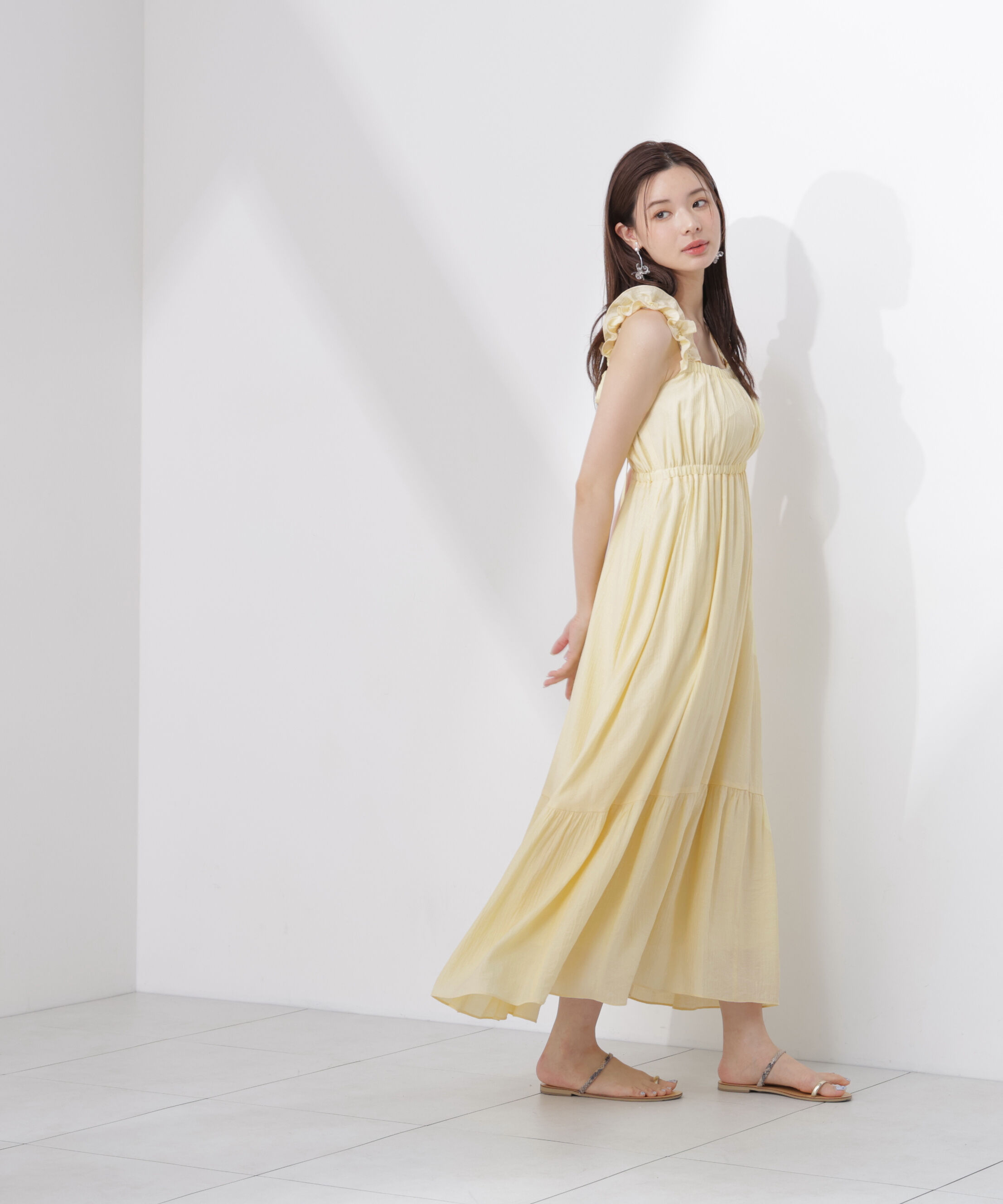 PROPORTION BODY DRESSING「＜EDIT COLOGNE＞フリルショルダーティアードワンピース」|ワンピース|