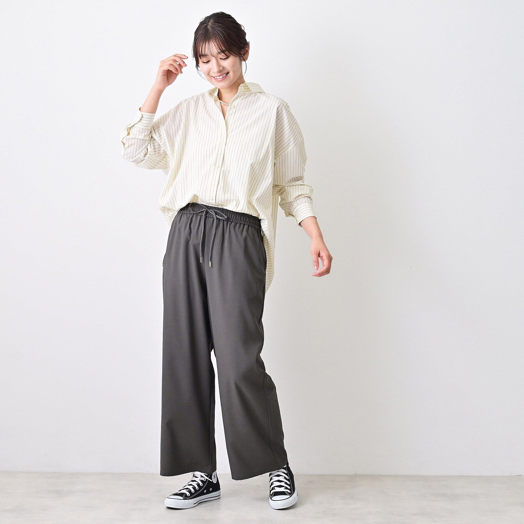 Dessin「【セットアップ可/洗える】ストレッチセミワイドパンツ」|その他|