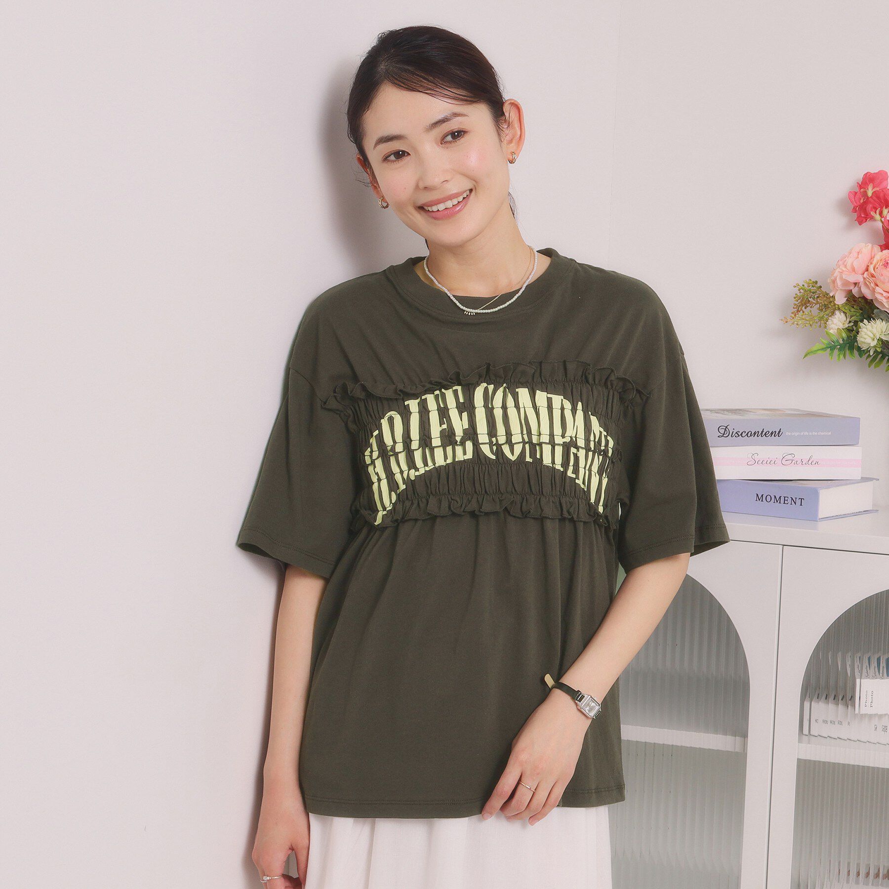 ITS&rsquo;DEMO「＜Lee＞ SHIRRING TEE」|Tシャツ・カットソー|チャコールグレー(0
