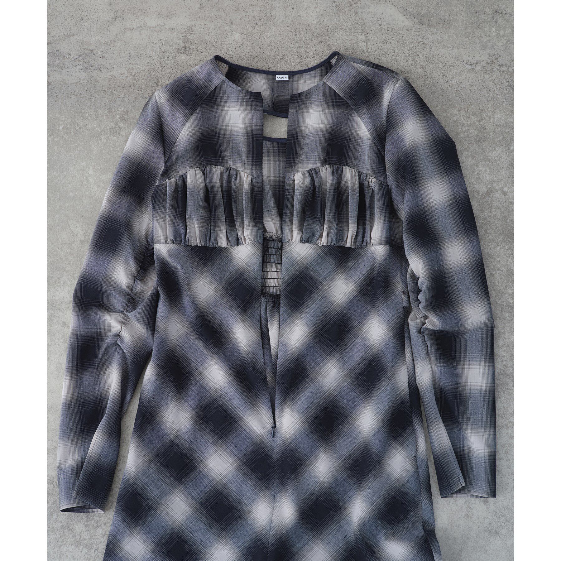 CODE A「shadow check femi dress」|ワンピース|