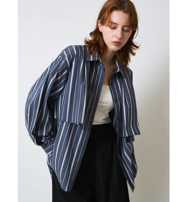 ELENDEEK「STRIPE LAYERED SH」|シャツ・ブラウス|