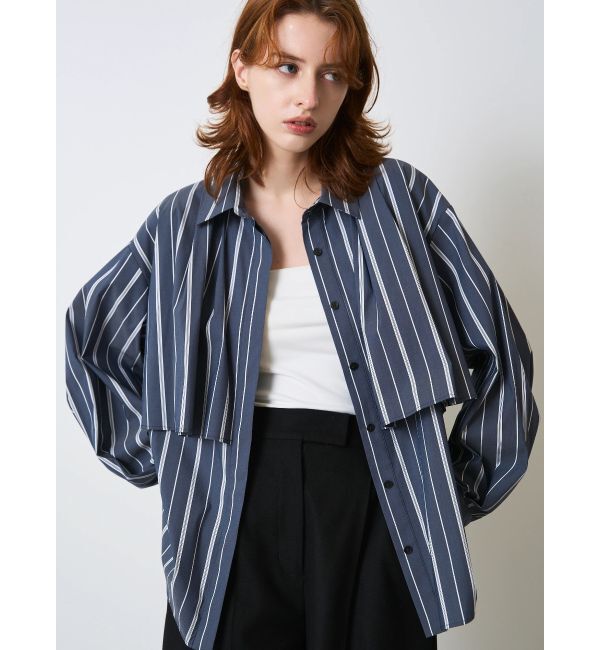 ELENDEEK「STRIPE LAYERED SH」|シャツ・ブラウス|