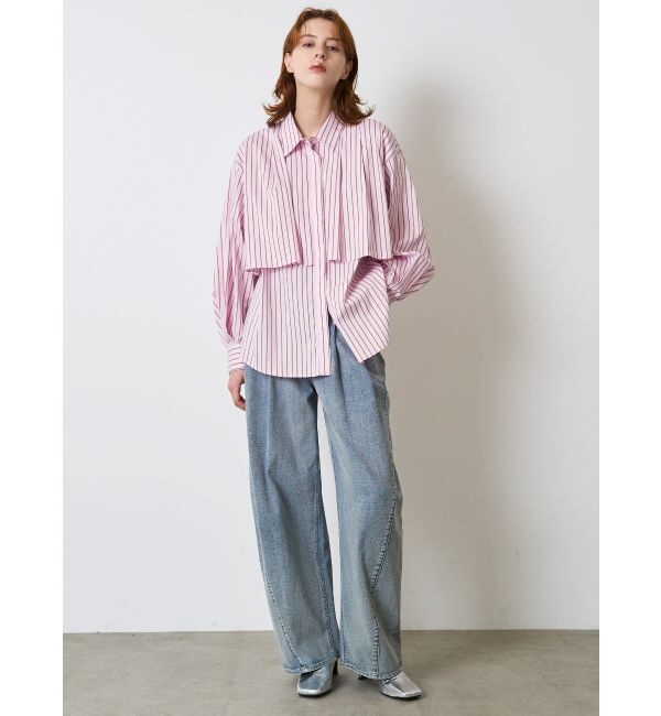 ELENDEEK「STRIPE LAYERED SH」|シャツ・ブラウス|