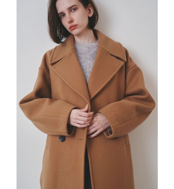 ELENDEEK「BIG COLLAR WOOL CT」|チェスターコート|キャメル